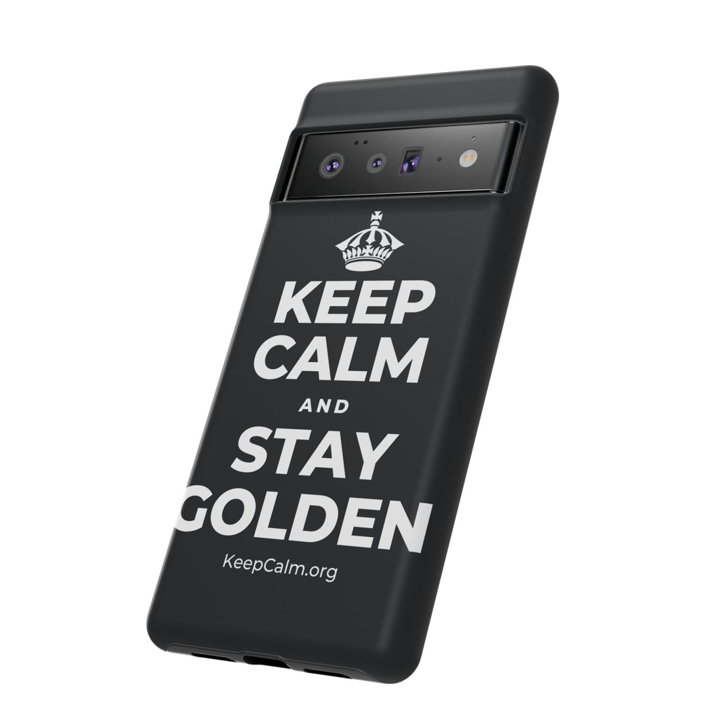 KEEP CALM AND STAY GOLDEN Phone Case (Dark)