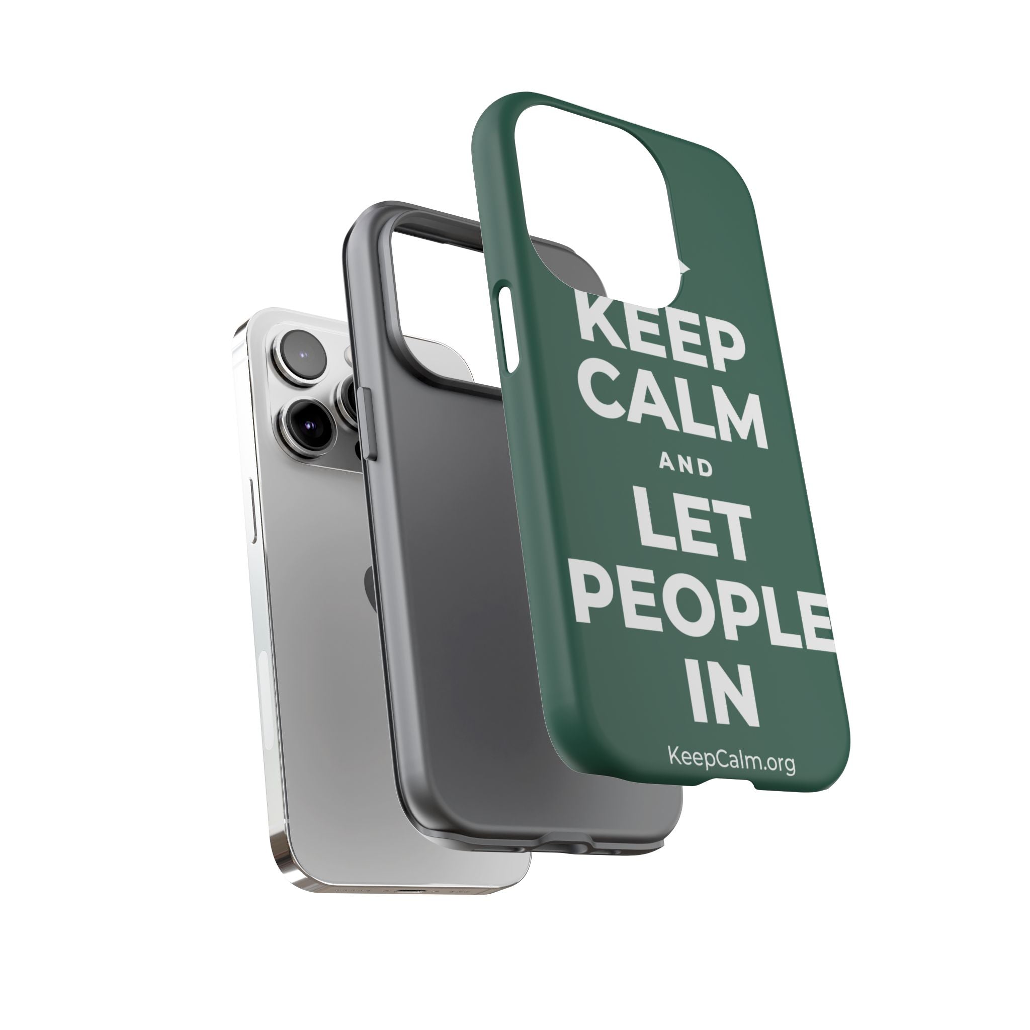 KEEP CALM AND LET PEOPLE IN Phone Case