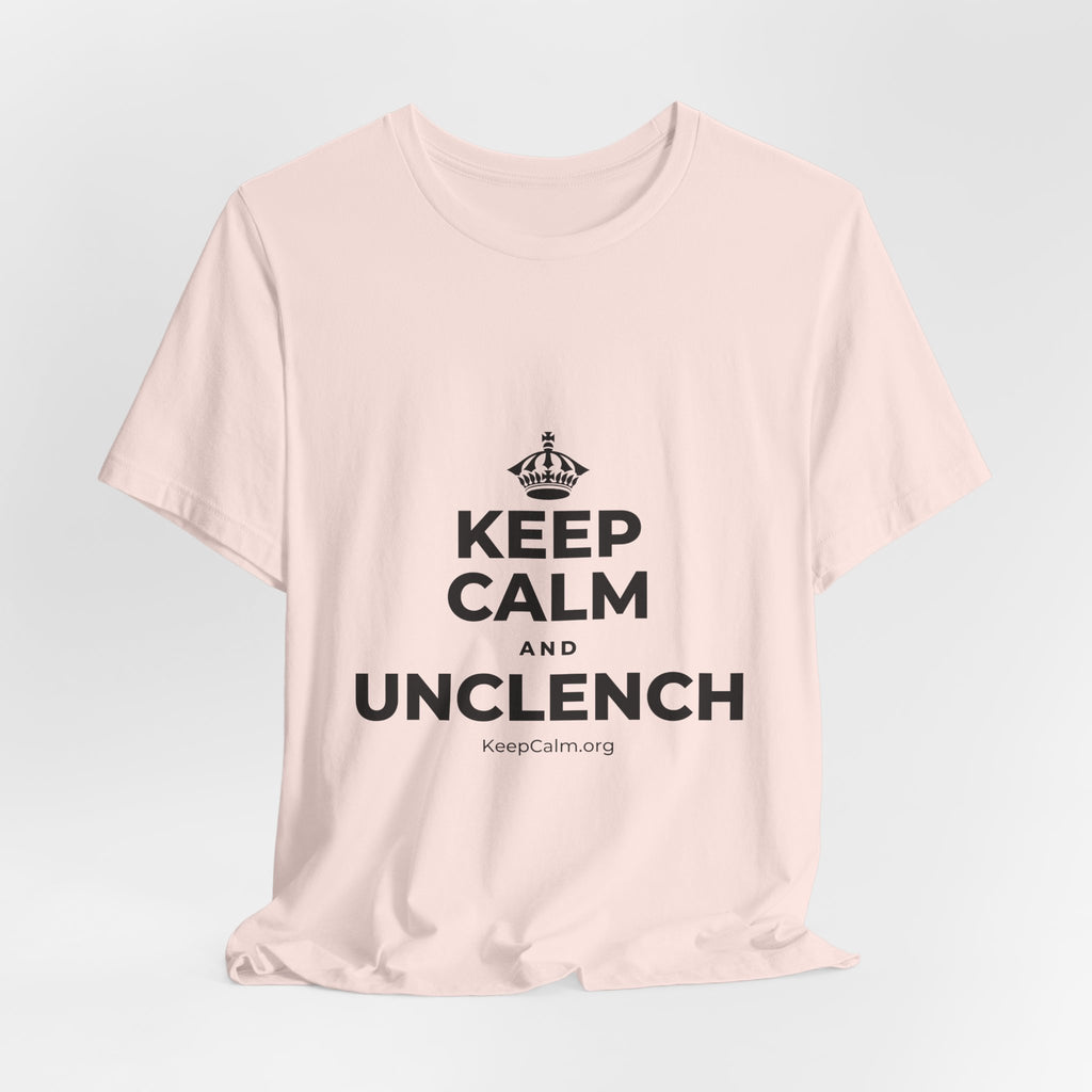 KEEP CALM AND UNCLENCH T-Shirt (Soft Cream–Heather Mauve)