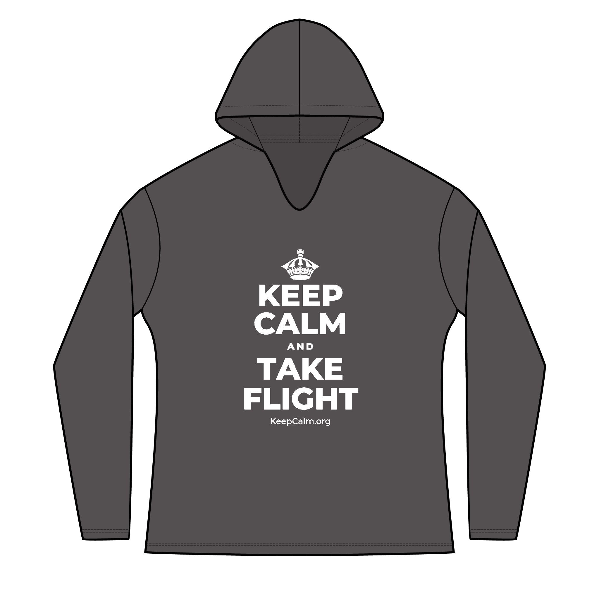 KEEP CALM AND TAKE FLIGHT Women's Long Sleeve Hoodie