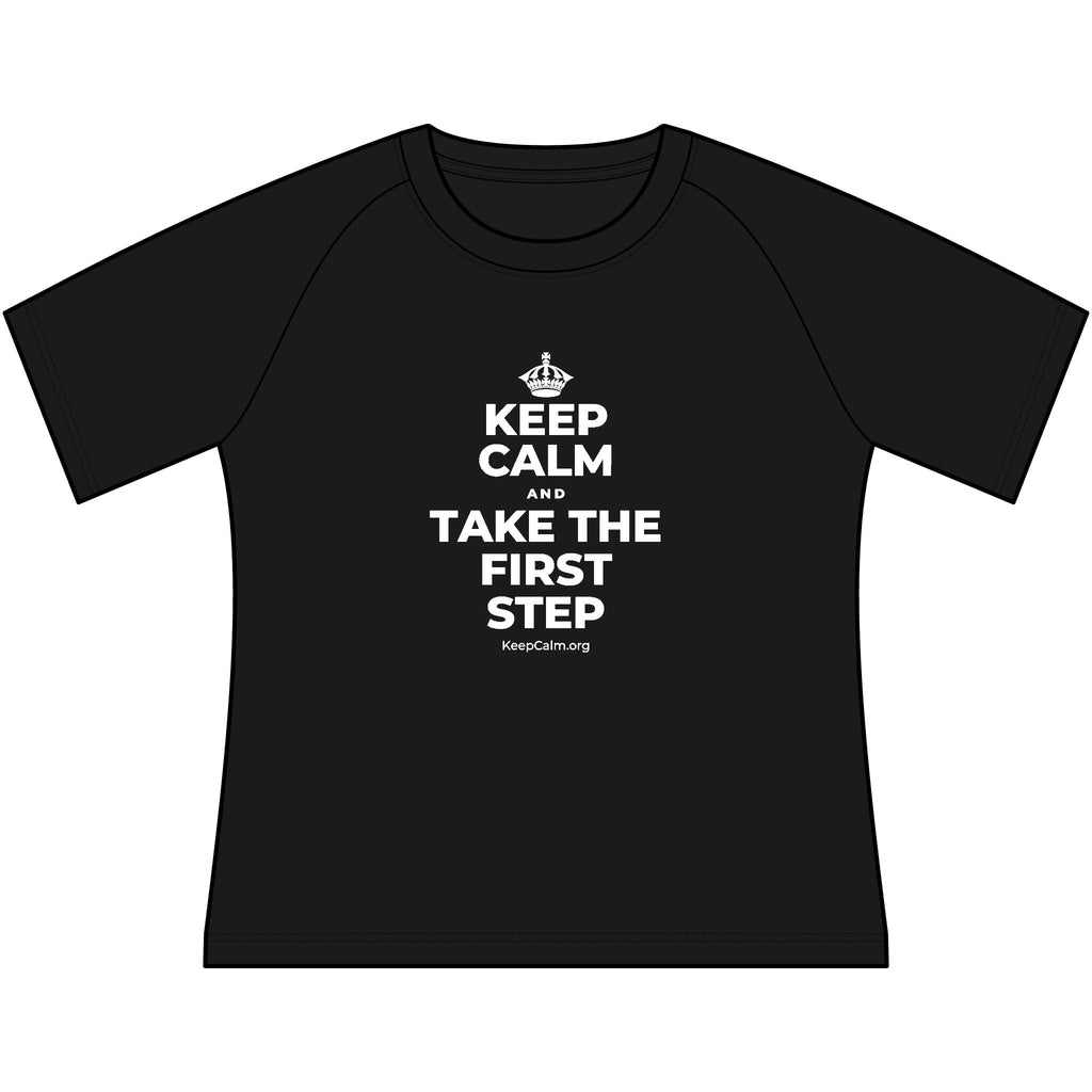 KEEP CALM AND TAKE THE FIRST STEP Women's Raglan Tee