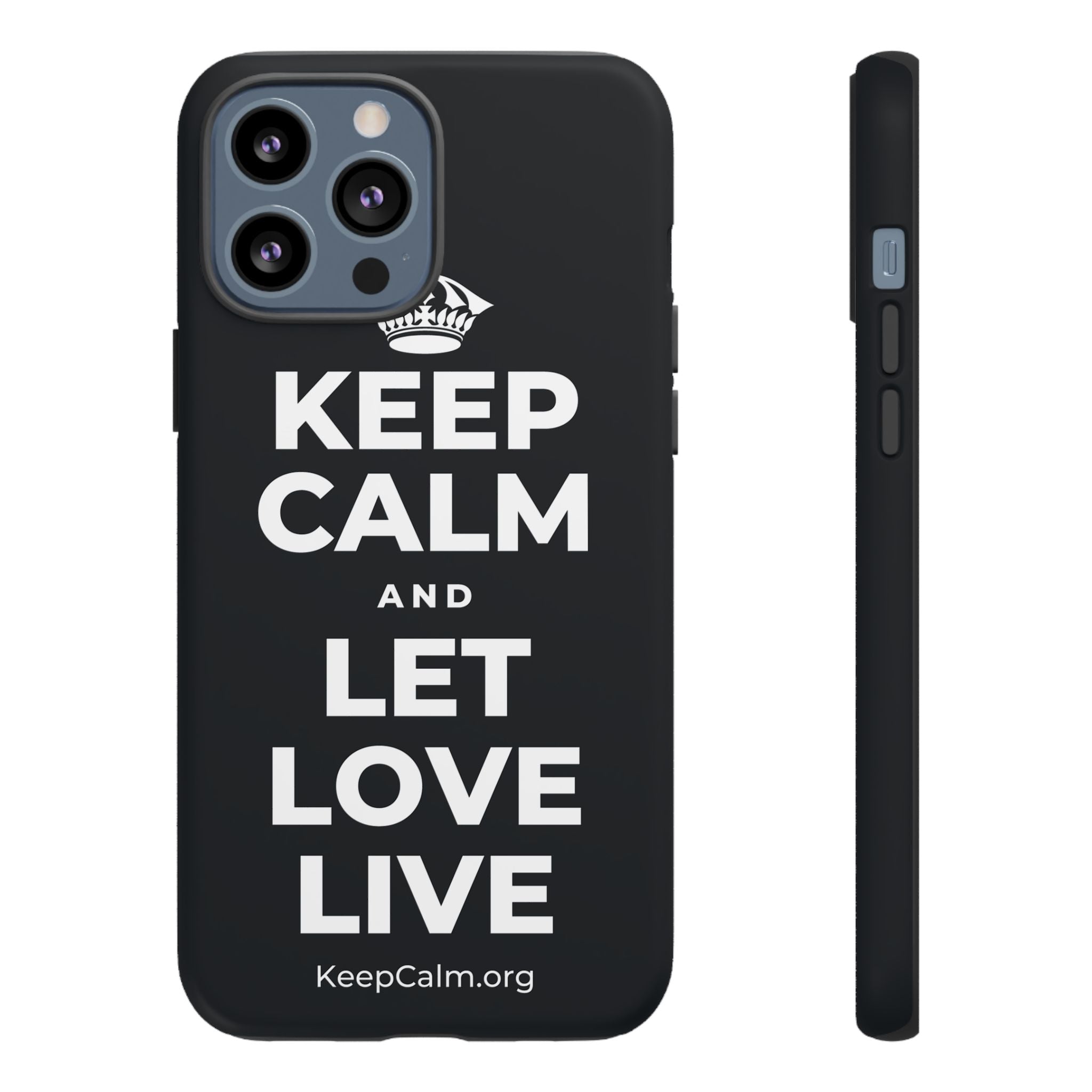 KEEP CALM AND LET LOVE LIVE Phone Case (Dark)