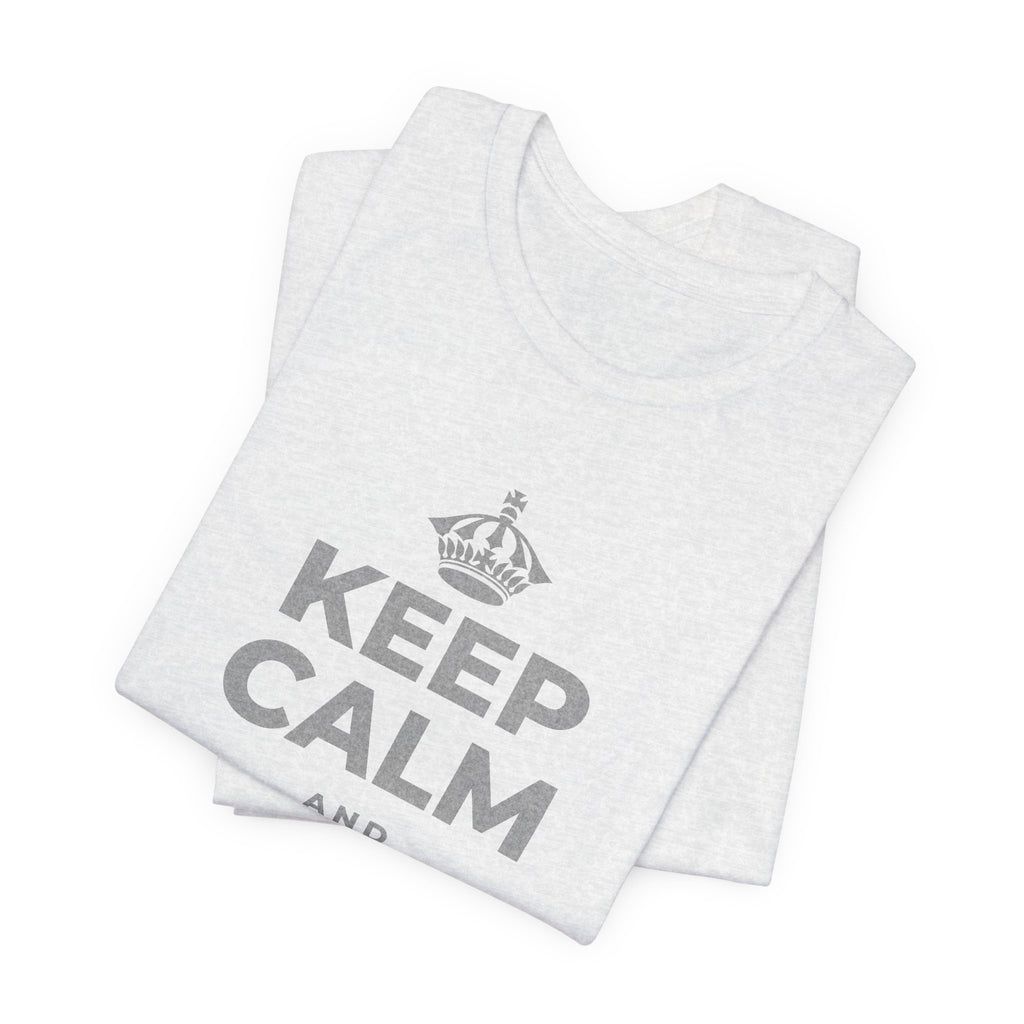 KEEP CALM AND SHIP IT ROUGH T-Shirt (Soft Cream–Heather Mauve)