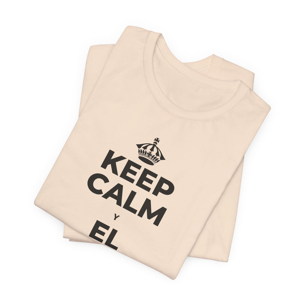 KEEP CALM Y EL AMOR PROPIO CUENTA T-Shirt (Soft Cream–Heather Mauve)