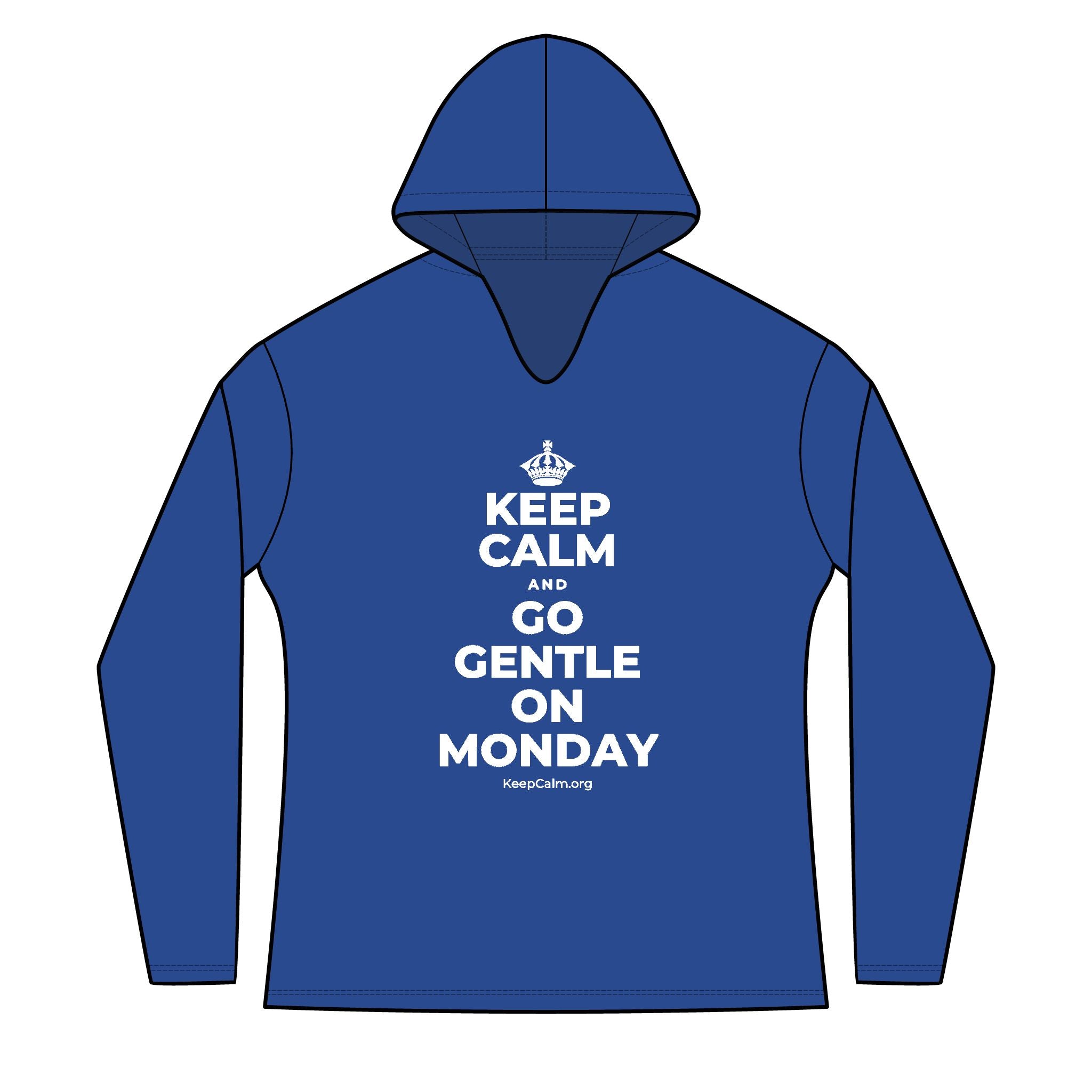 KEEP CALM AND GO GENTLE ON MONDAY Women's Long Sleeve Hoodie