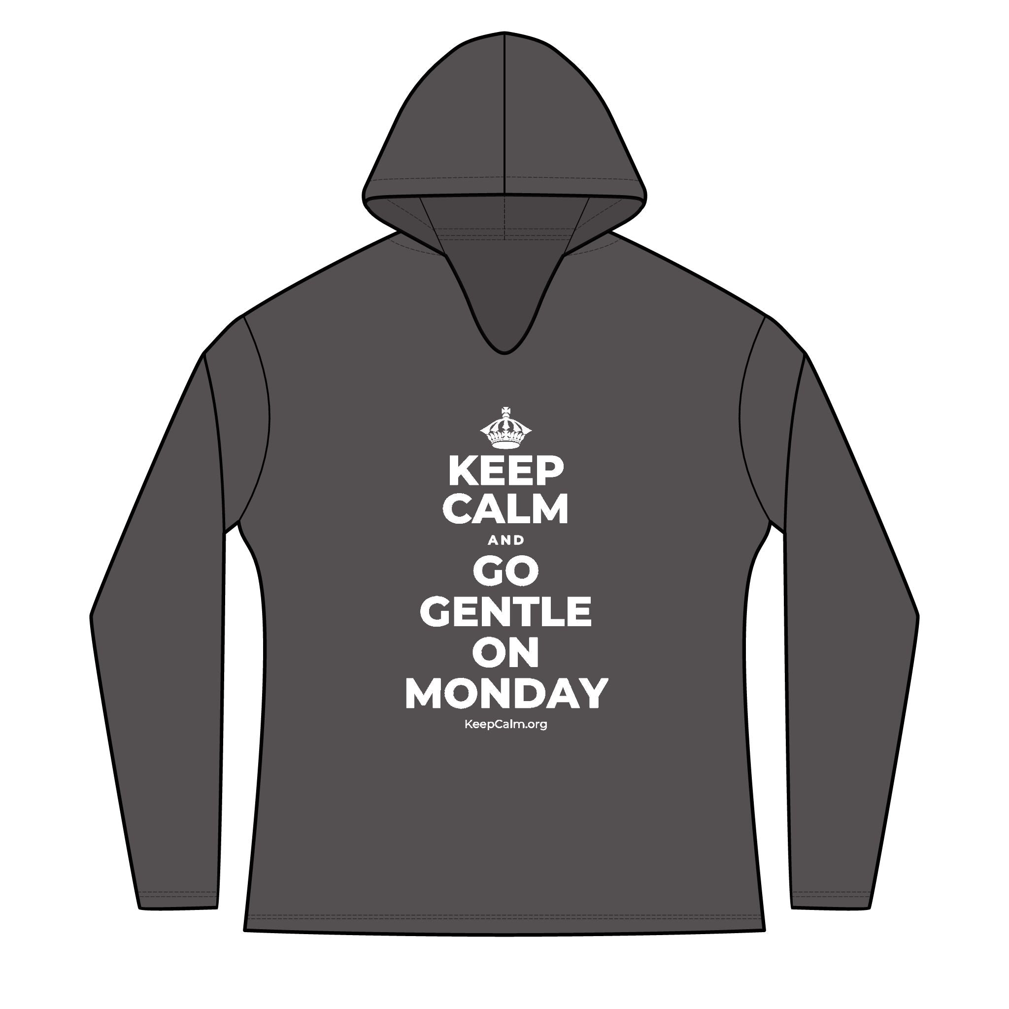 KEEP CALM AND GO GENTLE ON MONDAY Women's Long Sleeve Hoodie
