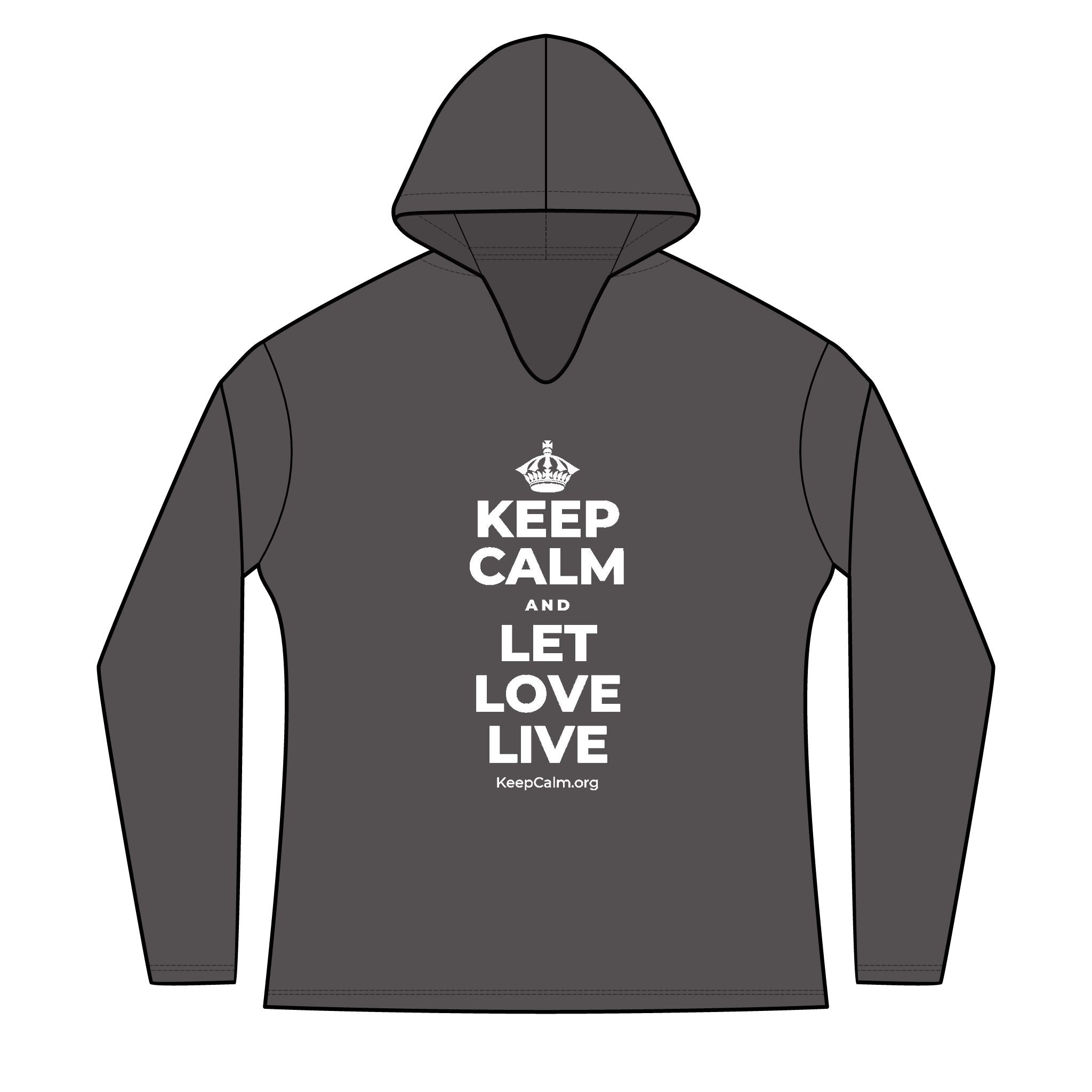KEEP CALM AND LET LOVE LIVE Women's Long Sleeve Hoodie