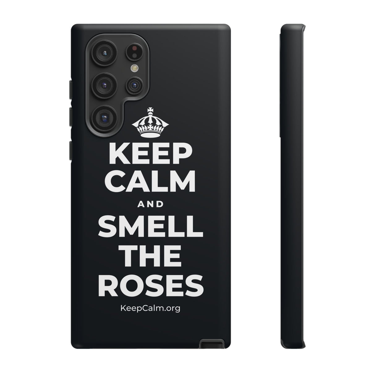 KEEP CALM AND SMELL THE ROSES Phone Case (Dark)