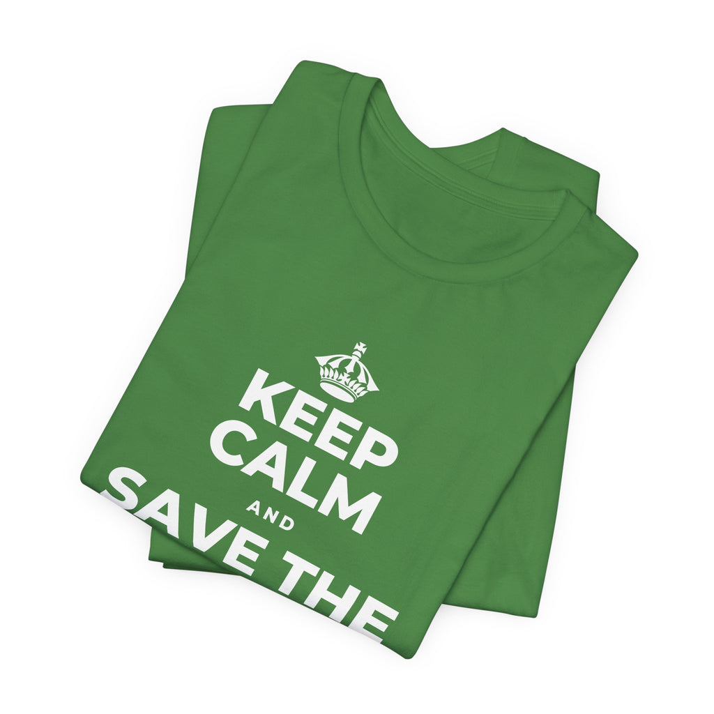 KEEP CALM AND SAVE THE DRAMA FOR YOUR 🦙 T-Shirt (Baby Blue–Silver)