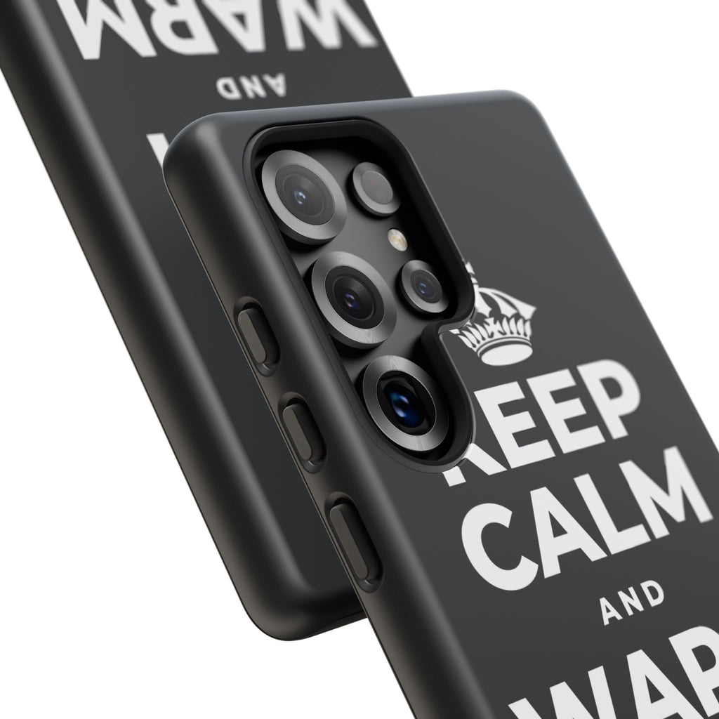 KEEP CALM AND WARM YOUR HANDS Phone Case (Dark)