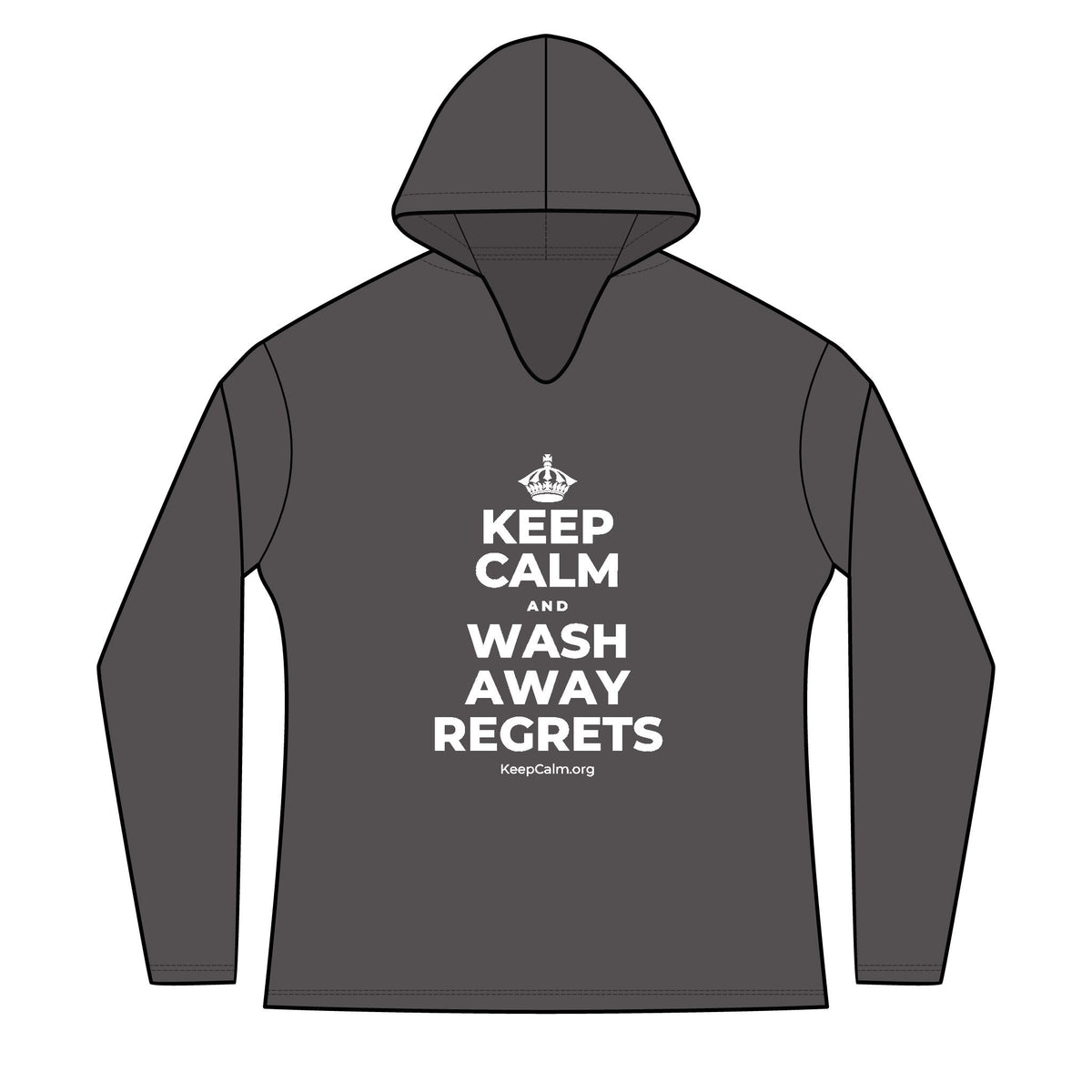 KEEP CALM AND WASH AWAY REGRETS Women's Long Sleeve Hoodie