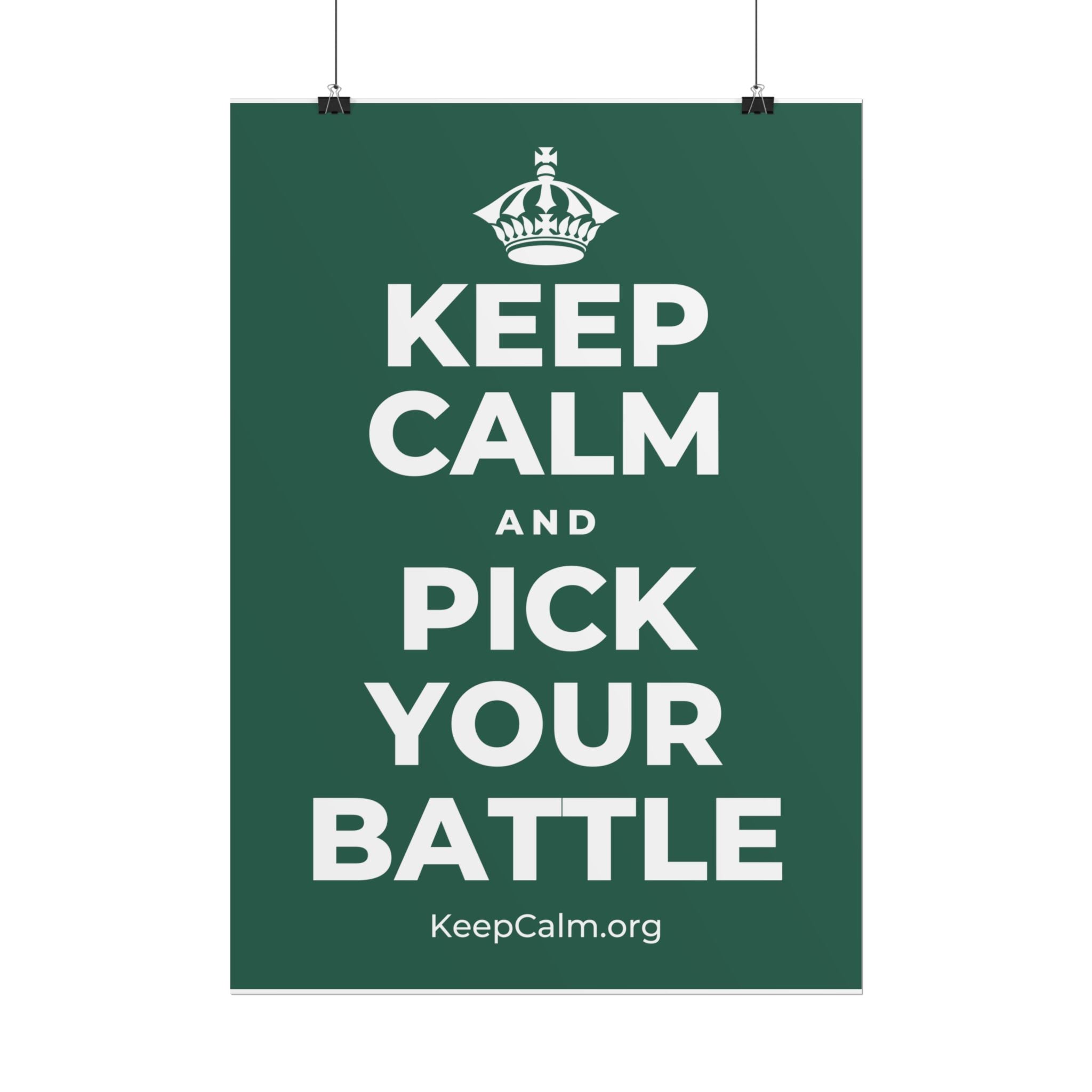 KEEP CALM AND PICK YOUR BATTLE Poster