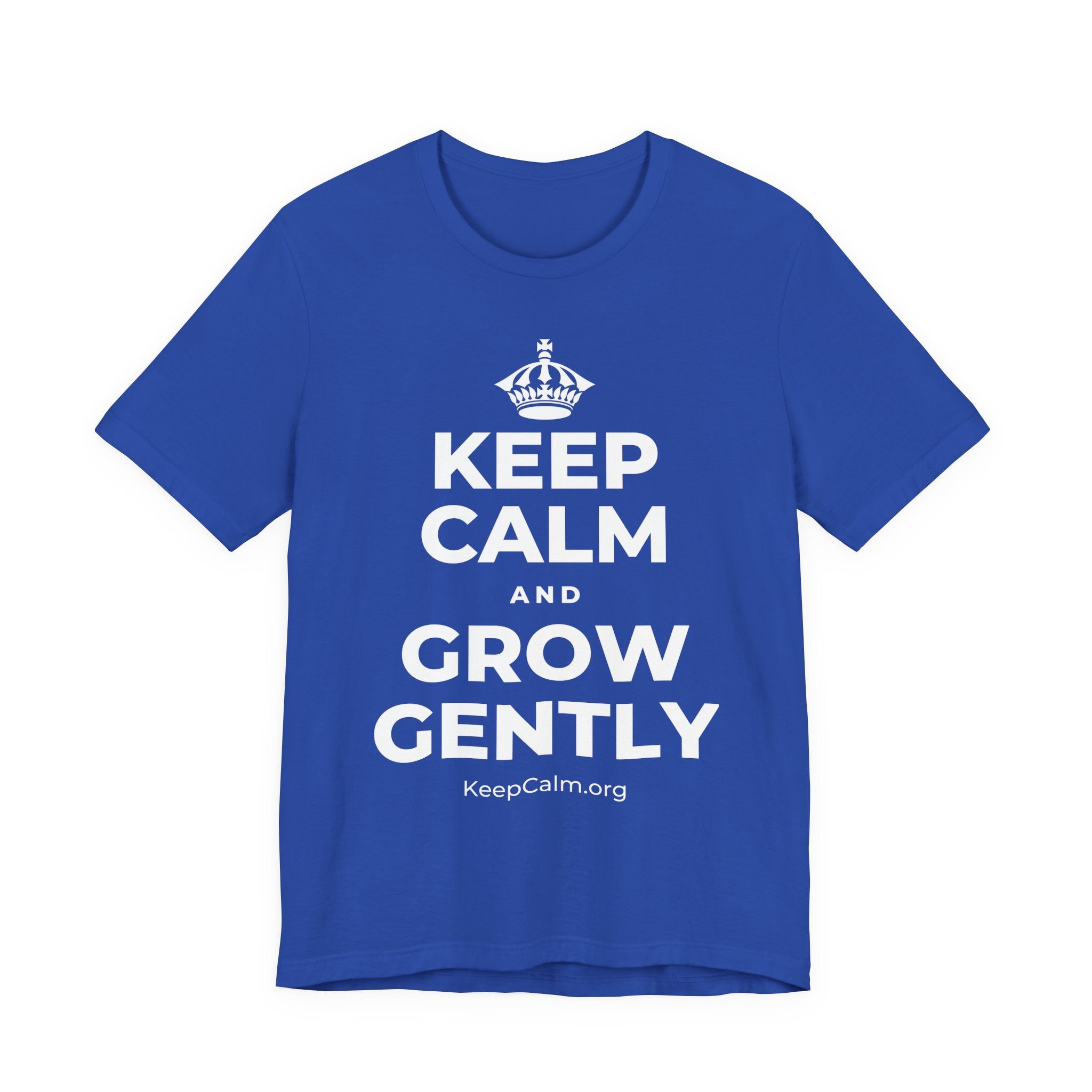 KEEP CALM AND GROW GENTLY T-Shirt (Soft Cream–Heather Mauve)