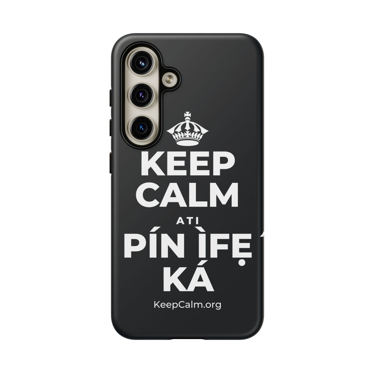 KEEP CALM ATI PÍN ÌFẸ́ KÁ Phone Case (Dark)