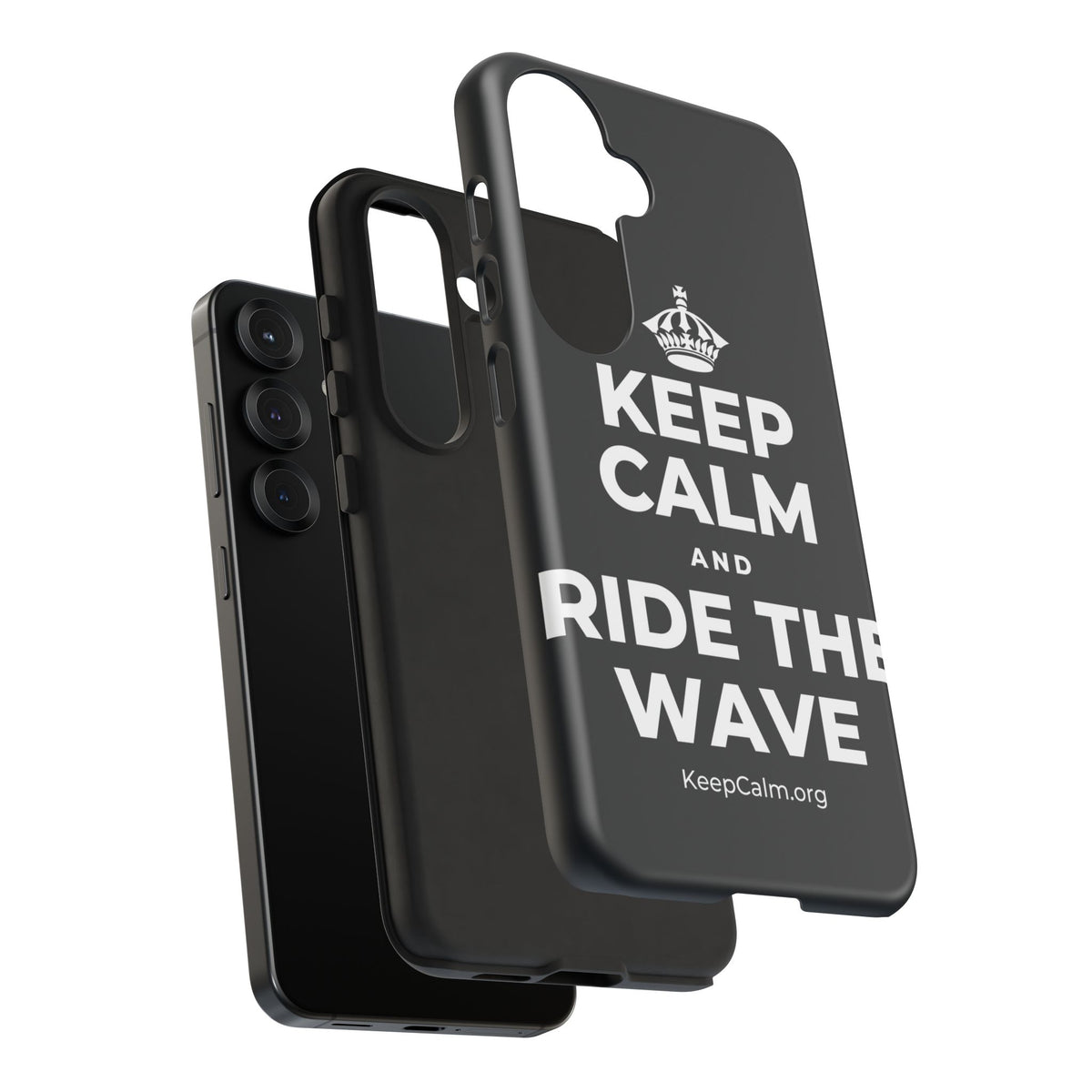 KEEP CALM AND RIDE THE WAVE Phone Case (Dark)