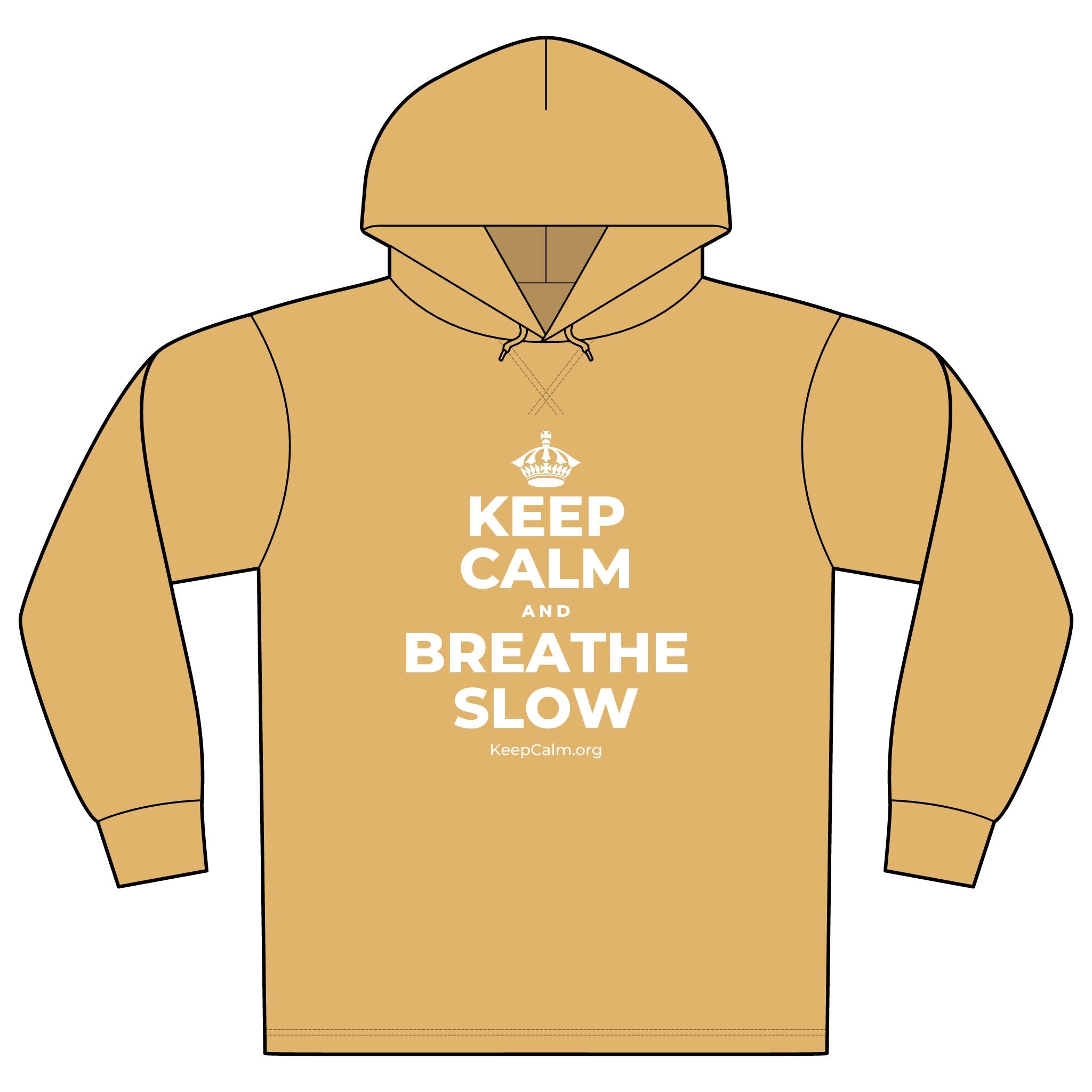 KEEP CALM AND BREATHE SLOW Organic Hoodie Tee