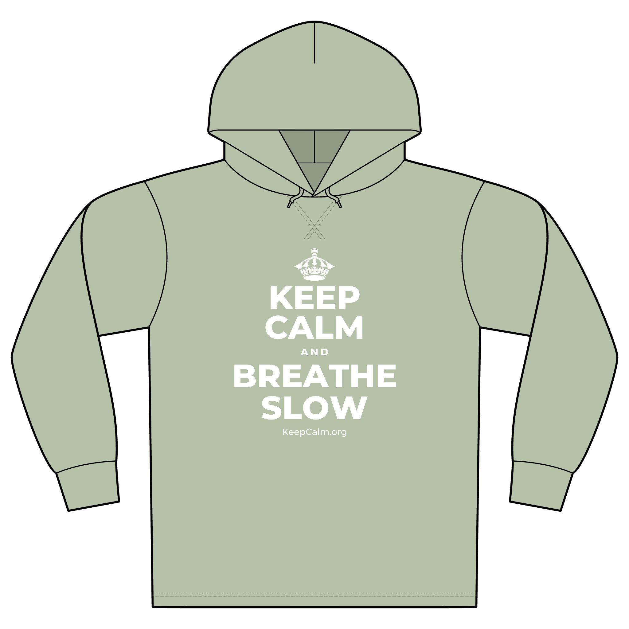 KEEP CALM AND BREATHE SLOW Organic Hoodie Tee
