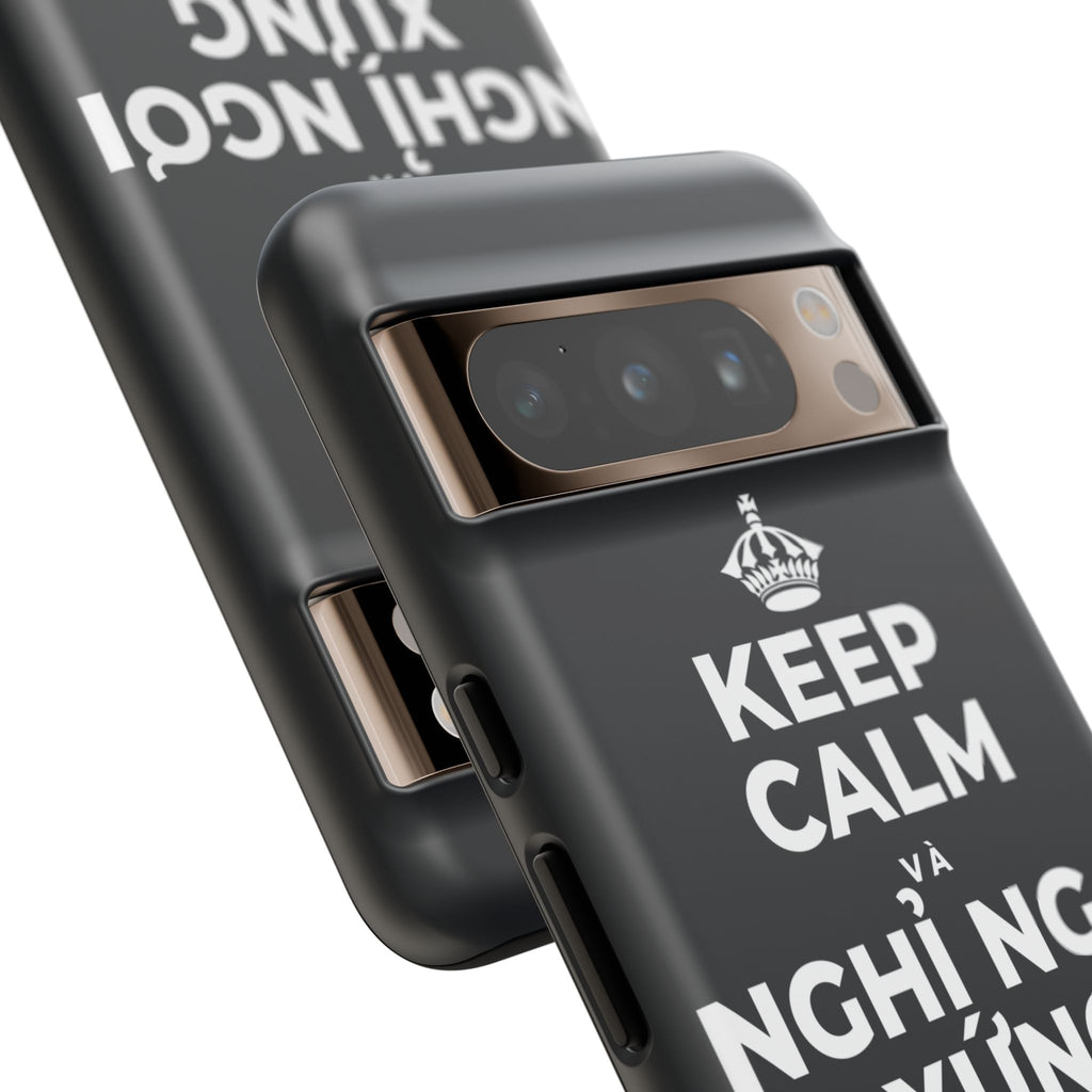KEEP CALM VÀ NGHỈ NGƠI XỨNG ĐÁNG CỦA BẠN Phone Case (Dark)
