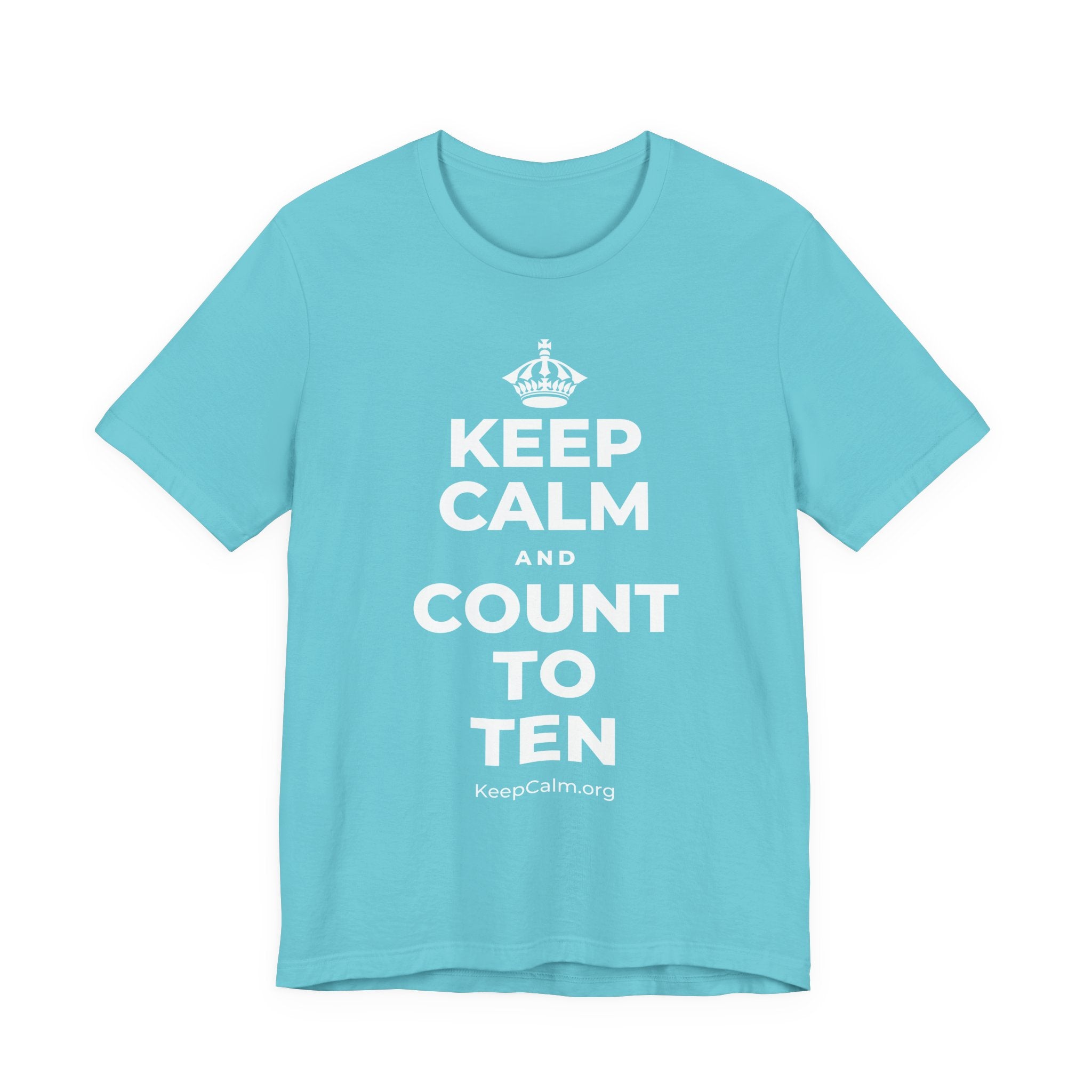 KEEP CALM AND COUNT TO TEN T-Shirt (Soft Cream–Heather Mauve)