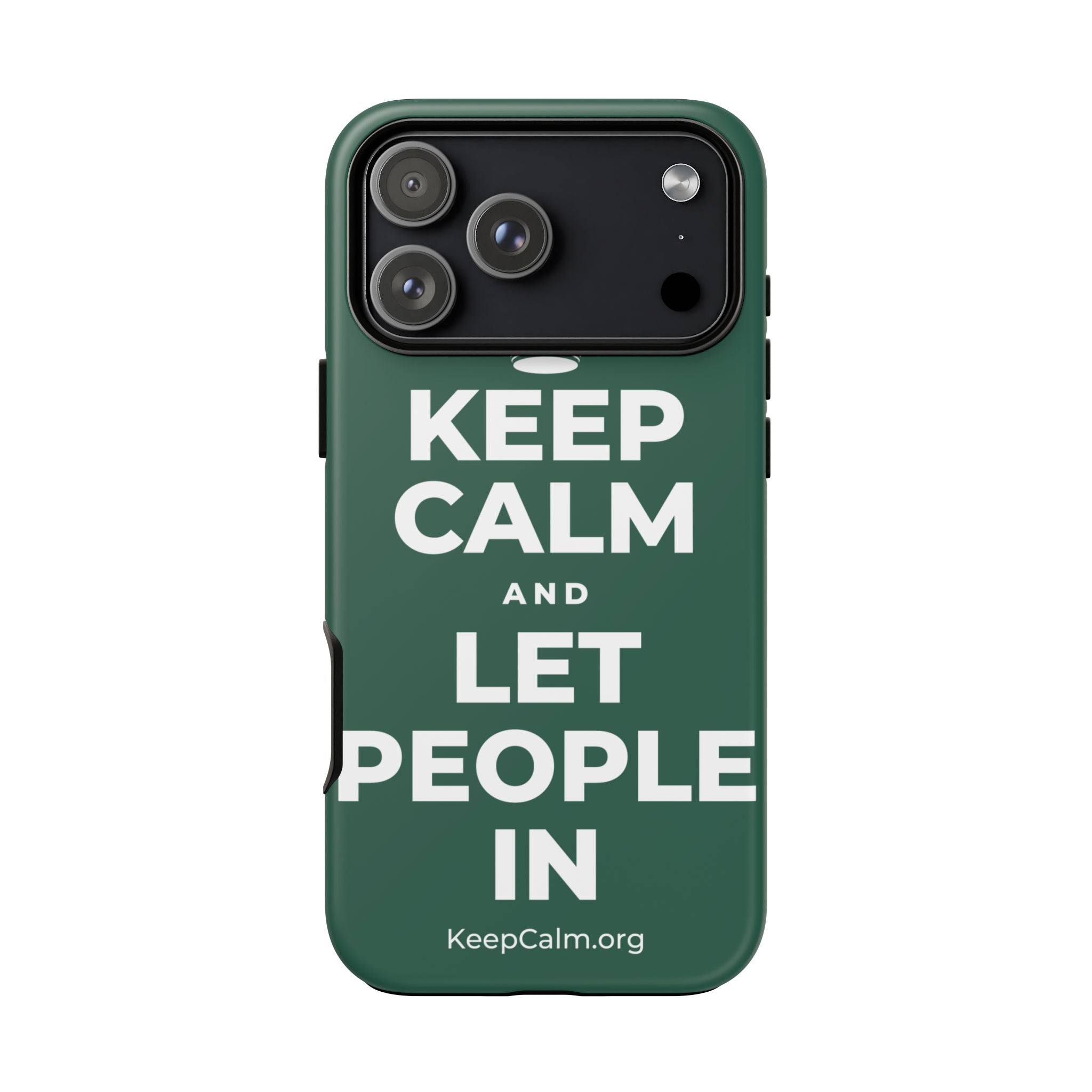 KEEP CALM AND LET PEOPLE IN Phone Case