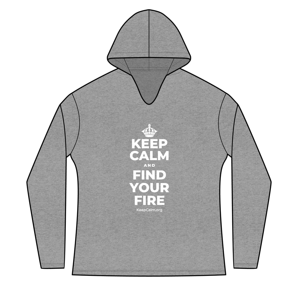 KEEP CALM AND FIND YOUR FIRE Women's Long Sleeve Hoodie