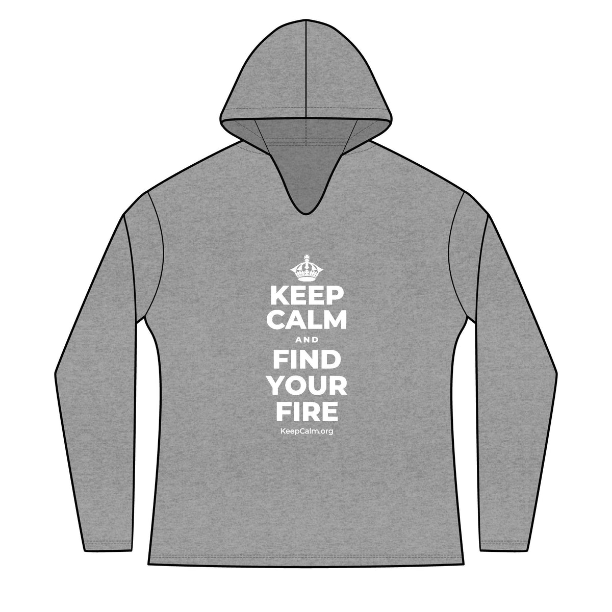 KEEP CALM AND FIND YOUR FIRE Women's Long Sleeve Hoodie