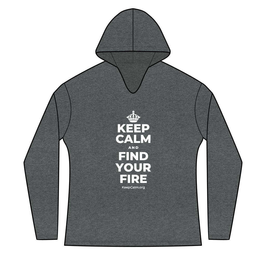 KEEP CALM AND FIND YOUR FIRE Women's Long Sleeve Hoodie