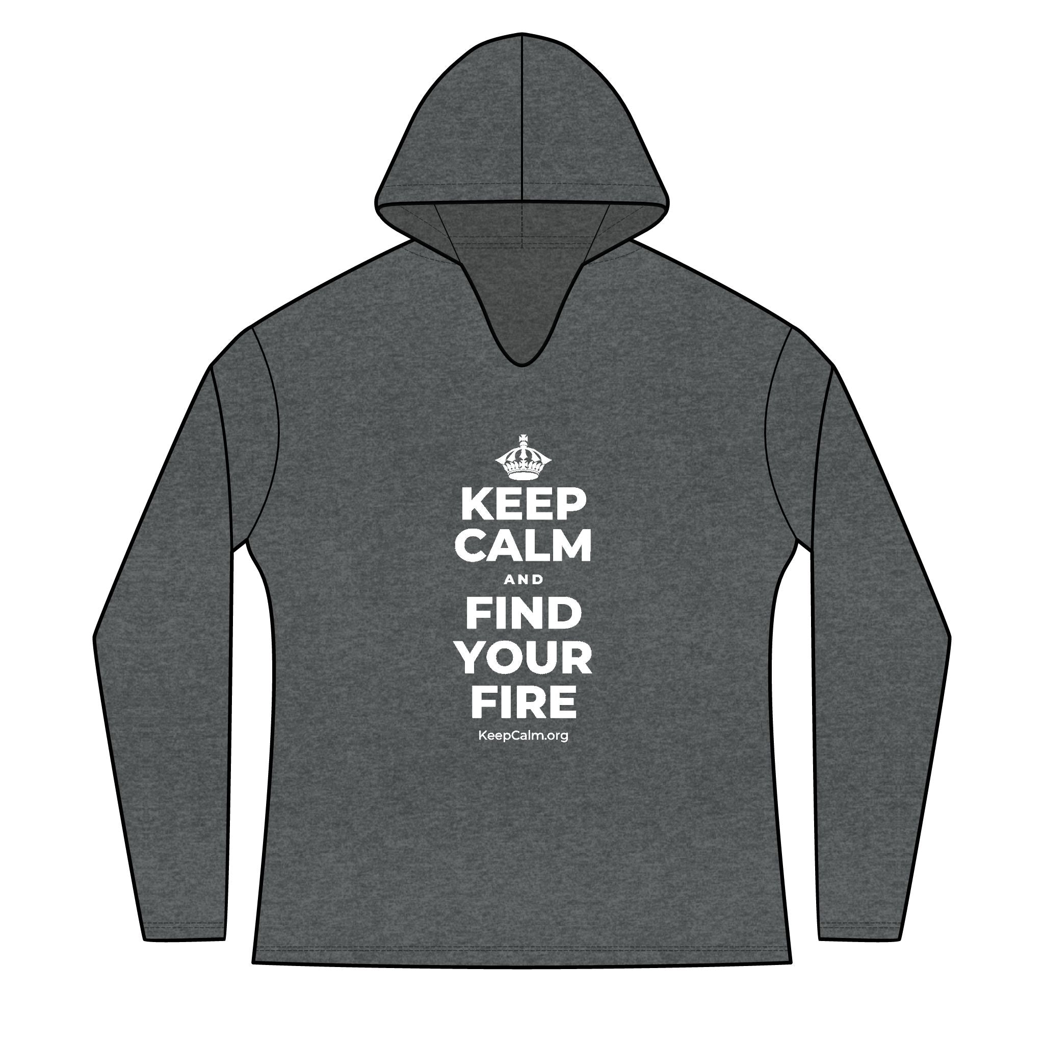 KEEP CALM AND FIND YOUR FIRE Women's Long Sleeve Hoodie