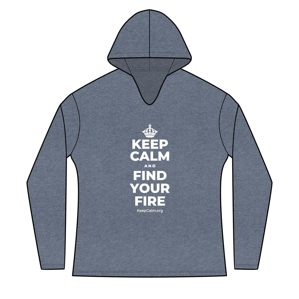 KEEP CALM AND FIND YOUR FIRE Women's Long Sleeve Hoodie