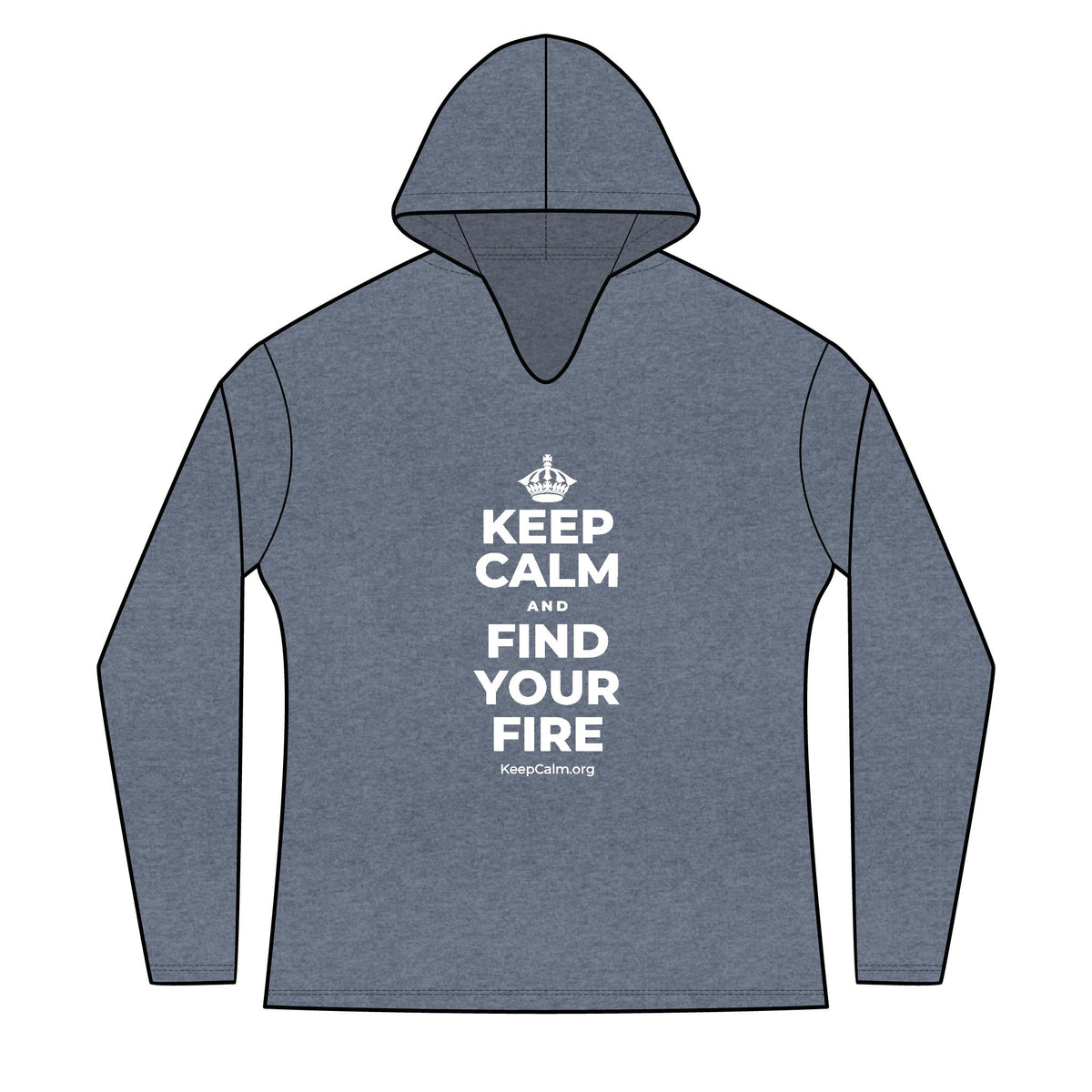 KEEP CALM AND FIND YOUR FIRE Women's Long Sleeve Hoodie