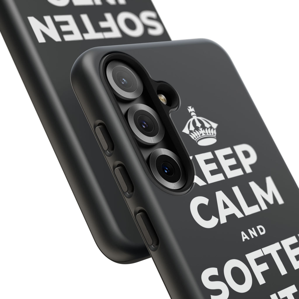 KEEP CALM AND SOFTEN INTO THE PILLOW Phone Case (Dark)