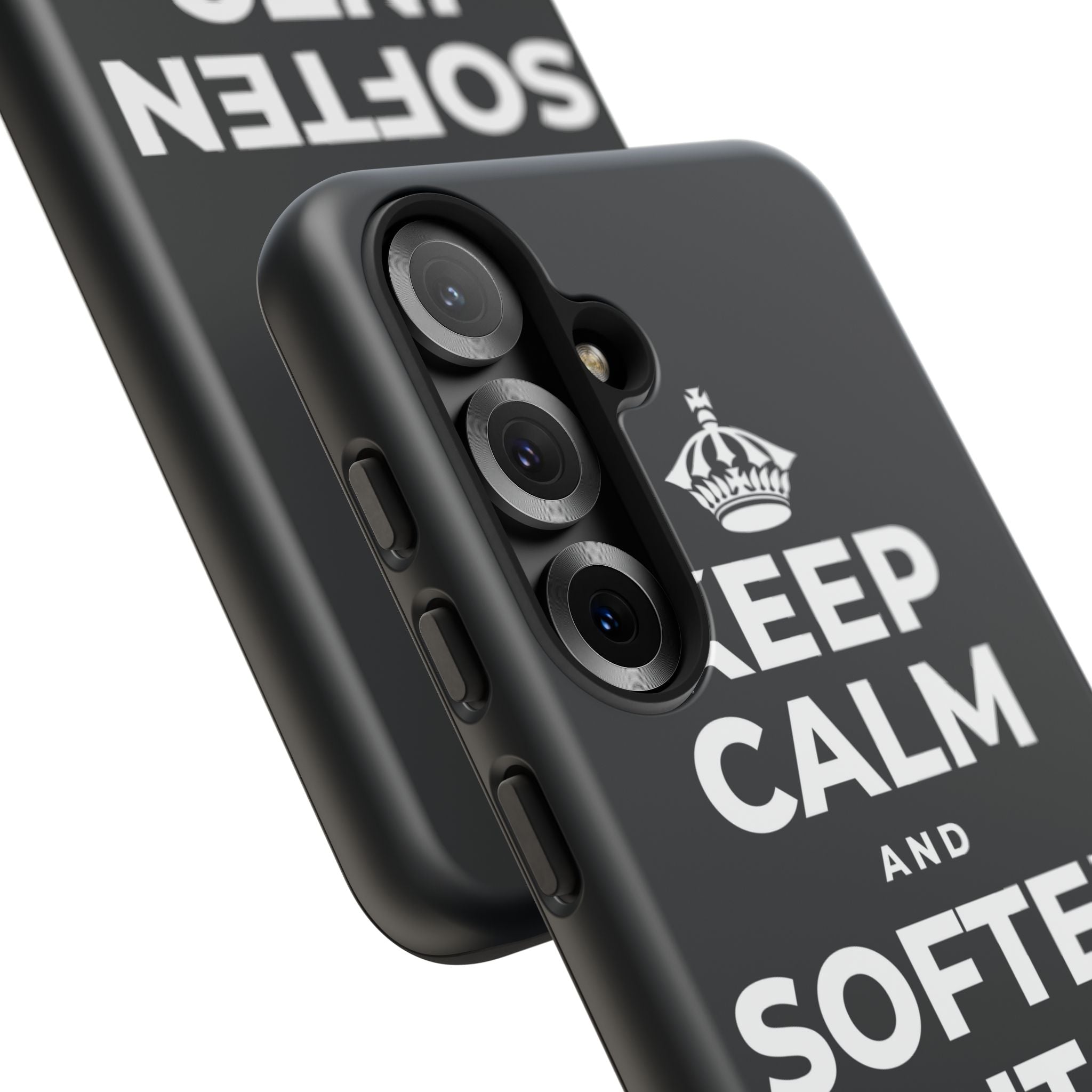 KEEP CALM AND SOFTEN INTO THE PILLOW Phone Case (Dark)