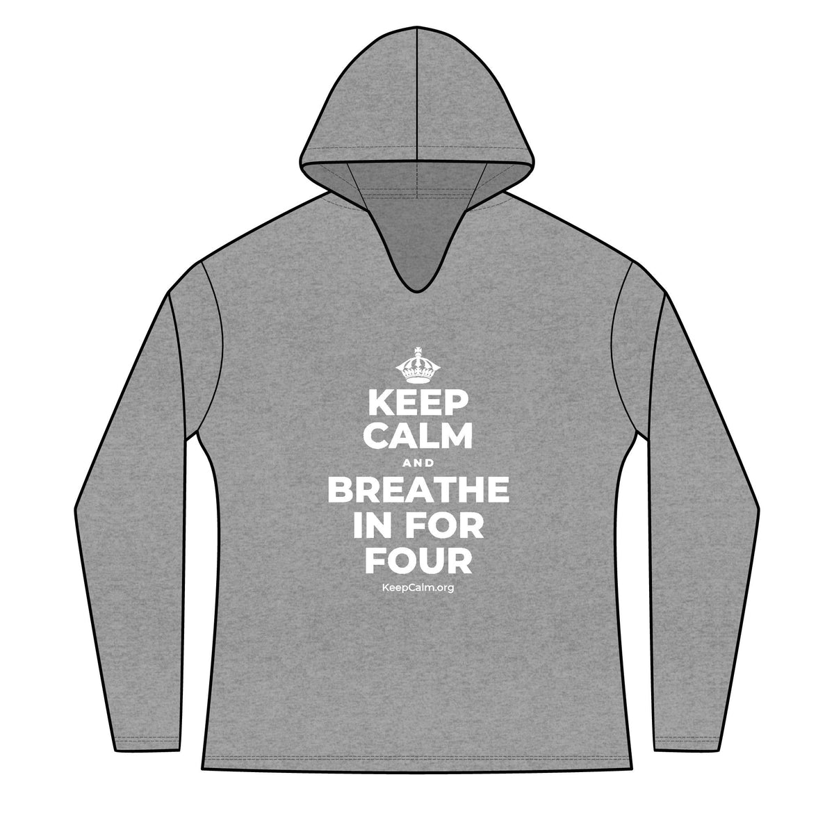 KEEP CALM AND BREATHE IN FOR FOUR Women's Long Sleeve Hoodie