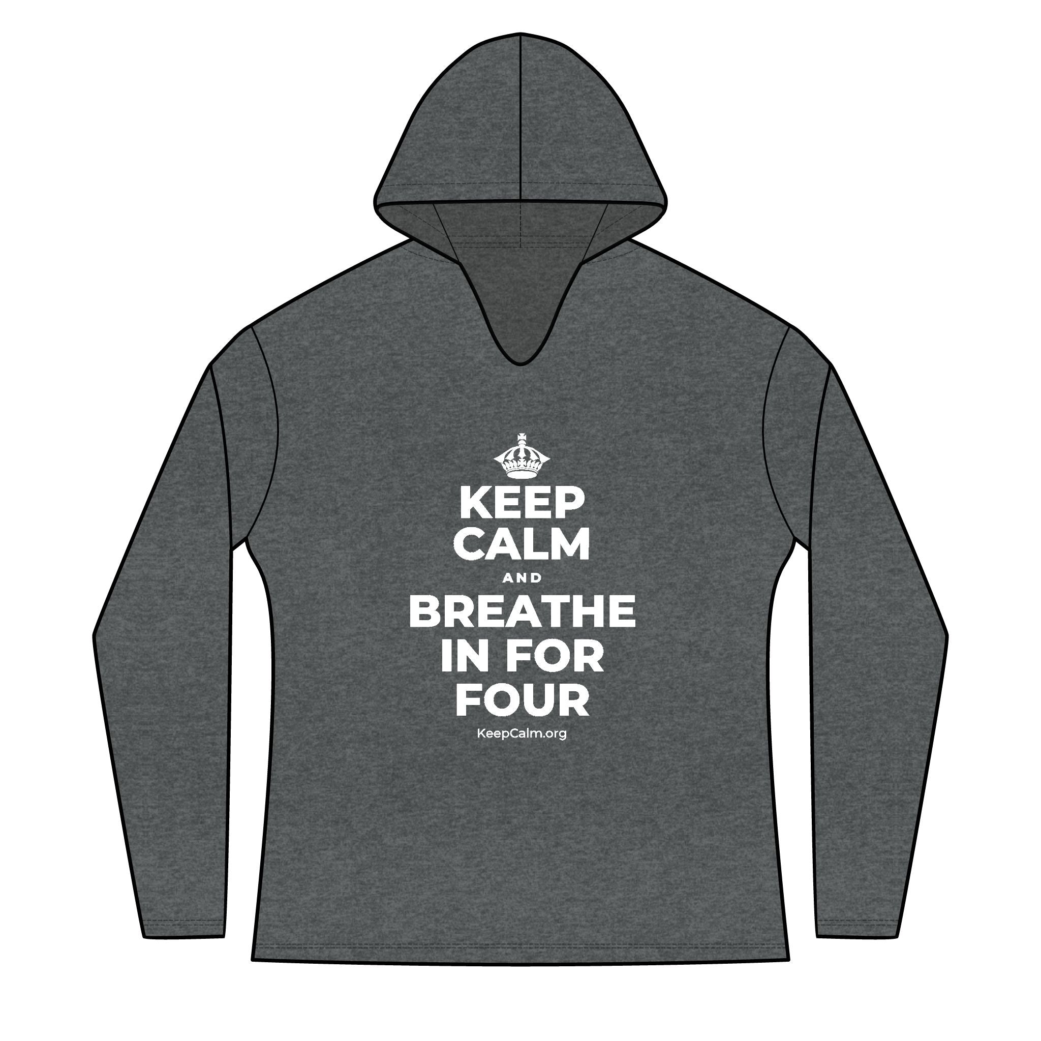 KEEP CALM AND BREATHE IN FOR FOUR Women's Long Sleeve Hoodie