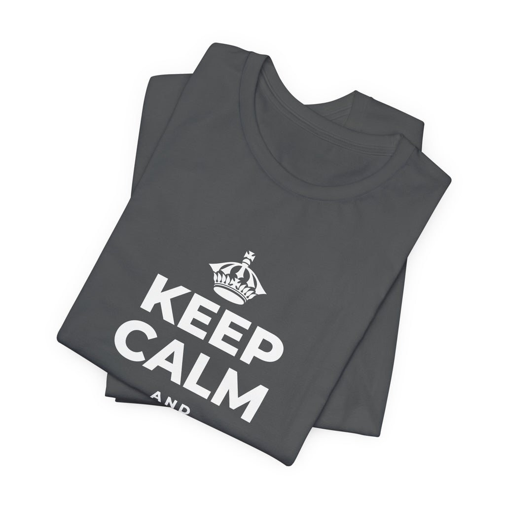 KEEP CALM AND KEEP WINNING T-Shirt (White–Asphalt)