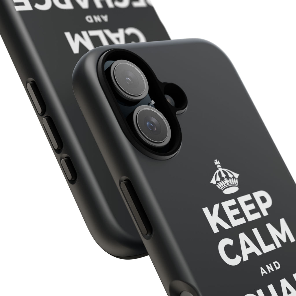 KEEP CALM AND RECHARGE, NO GUILT Phone Case (Dark)