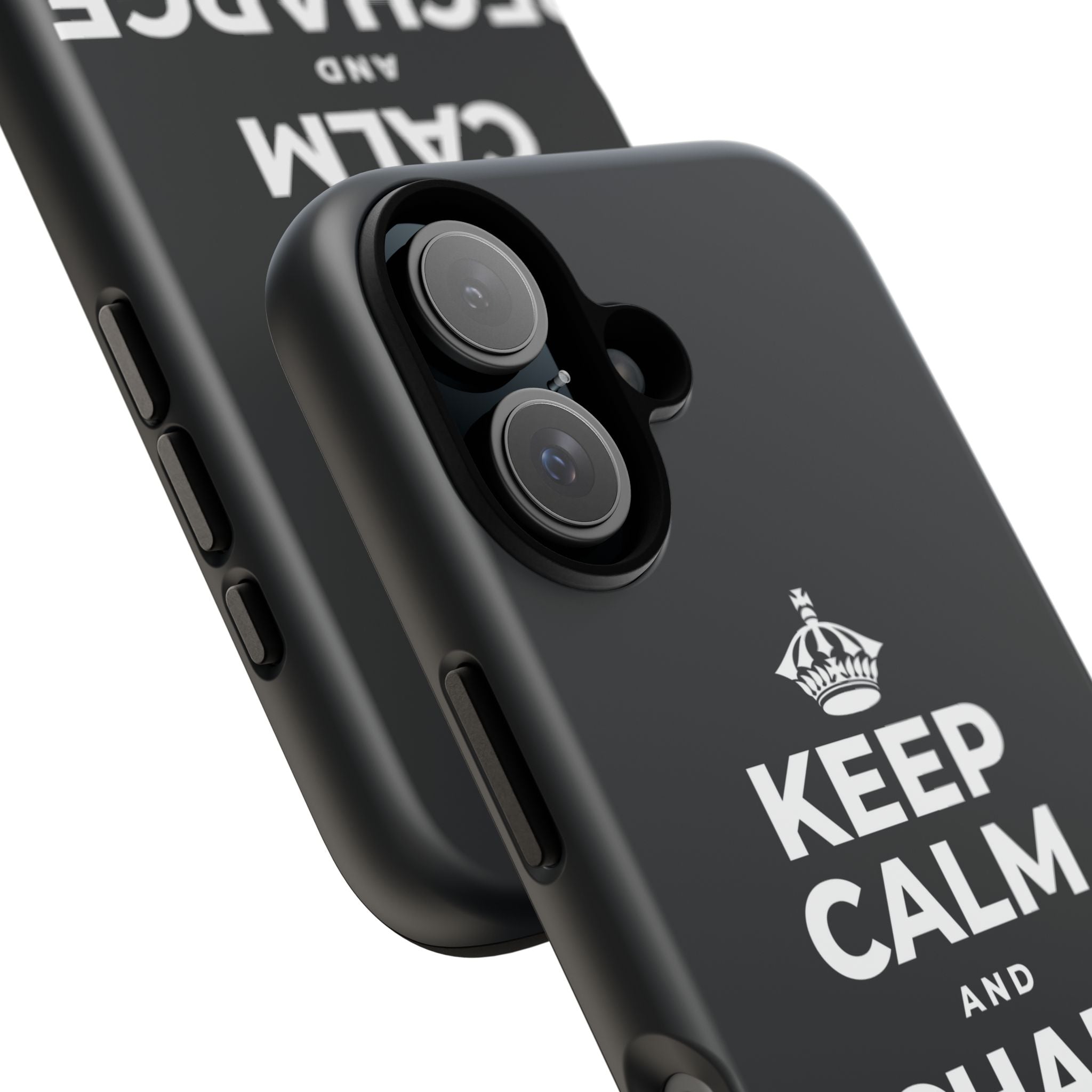 KEEP CALM AND RECHARGE, NO GUILT Phone Case (Dark)