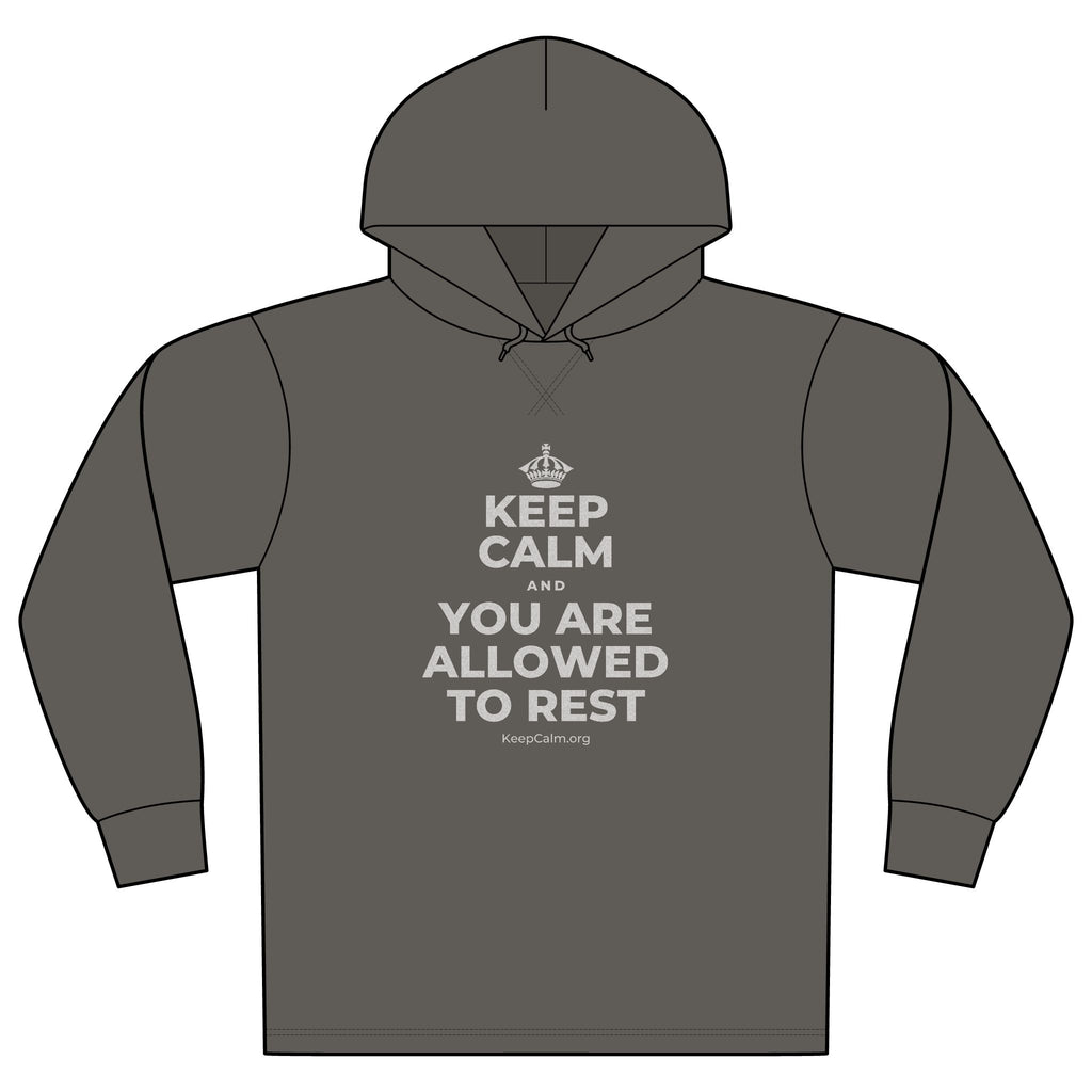 KEEP CALM AND YOU ARE ALLOWED TO REST Organic Hoodie Tee