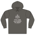 KEEP CALM AND YOU ARE ALLOWED TO REST Organic Hoodie Tee