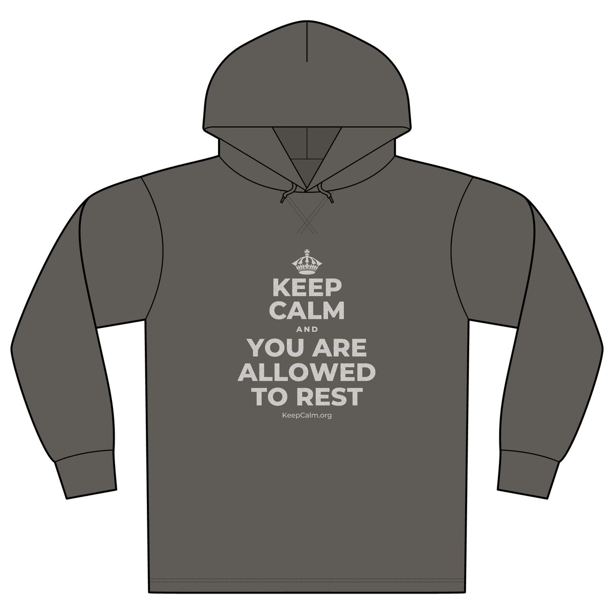 KEEP CALM AND YOU ARE ALLOWED TO REST Organic Hoodie Tee