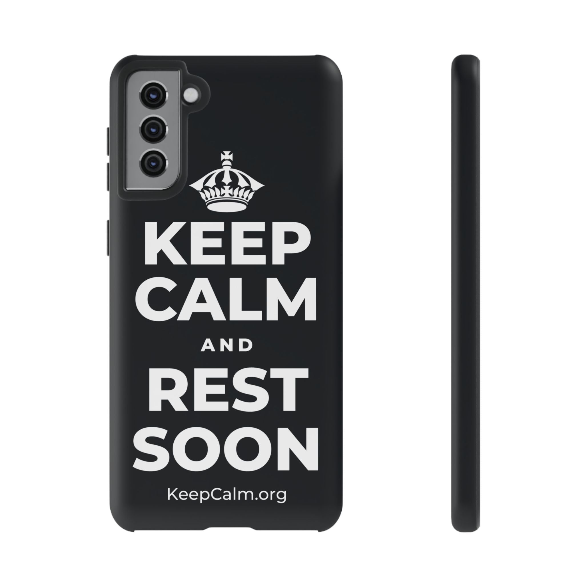 KEEP CALM AND REST SOON Phone Case (Dark)