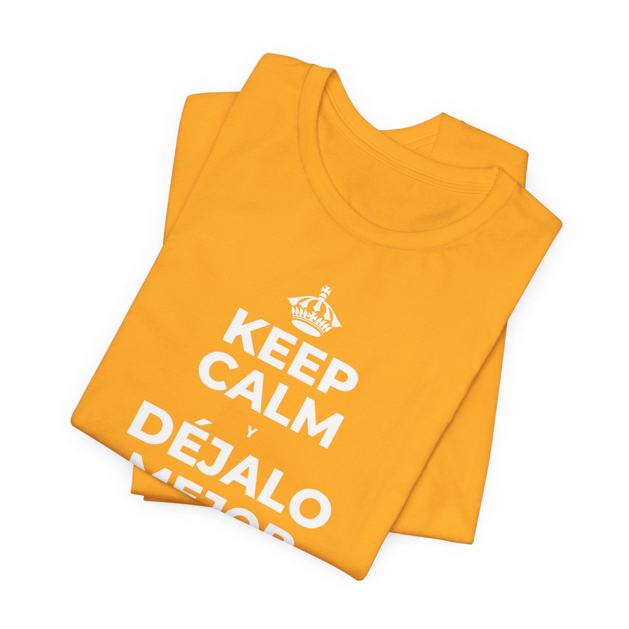 KEEP CALM Y DÉJALO MEJOR DE COMO ESTABA T-Shirt (Baby Blue–Silver)