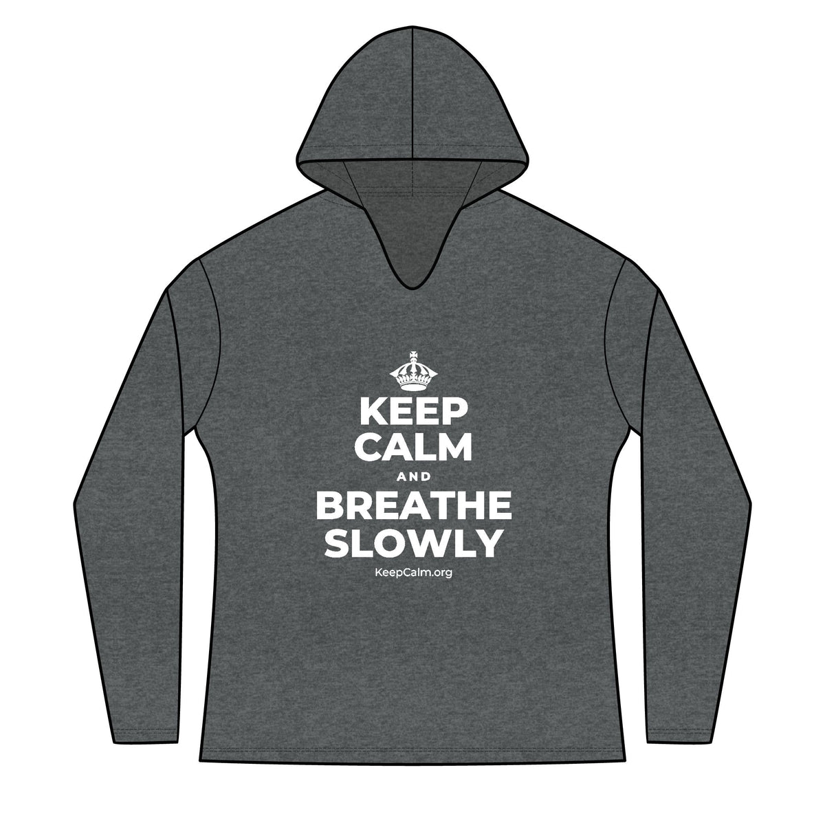 KEEP CALM AND BREATHE SLOWLY Women's Long Sleeve Hoodie