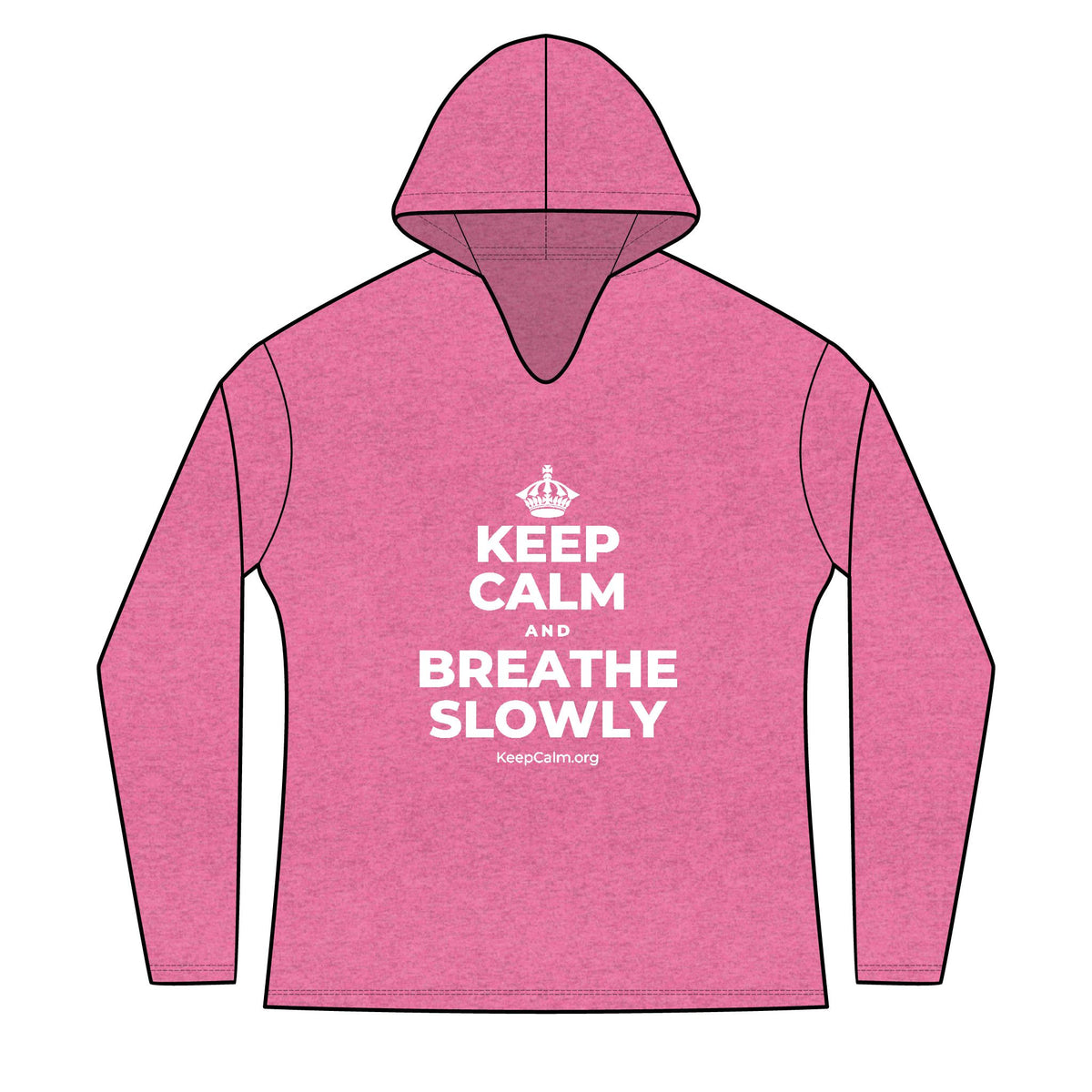 KEEP CALM AND BREATHE SLOWLY Women's Long Sleeve Hoodie