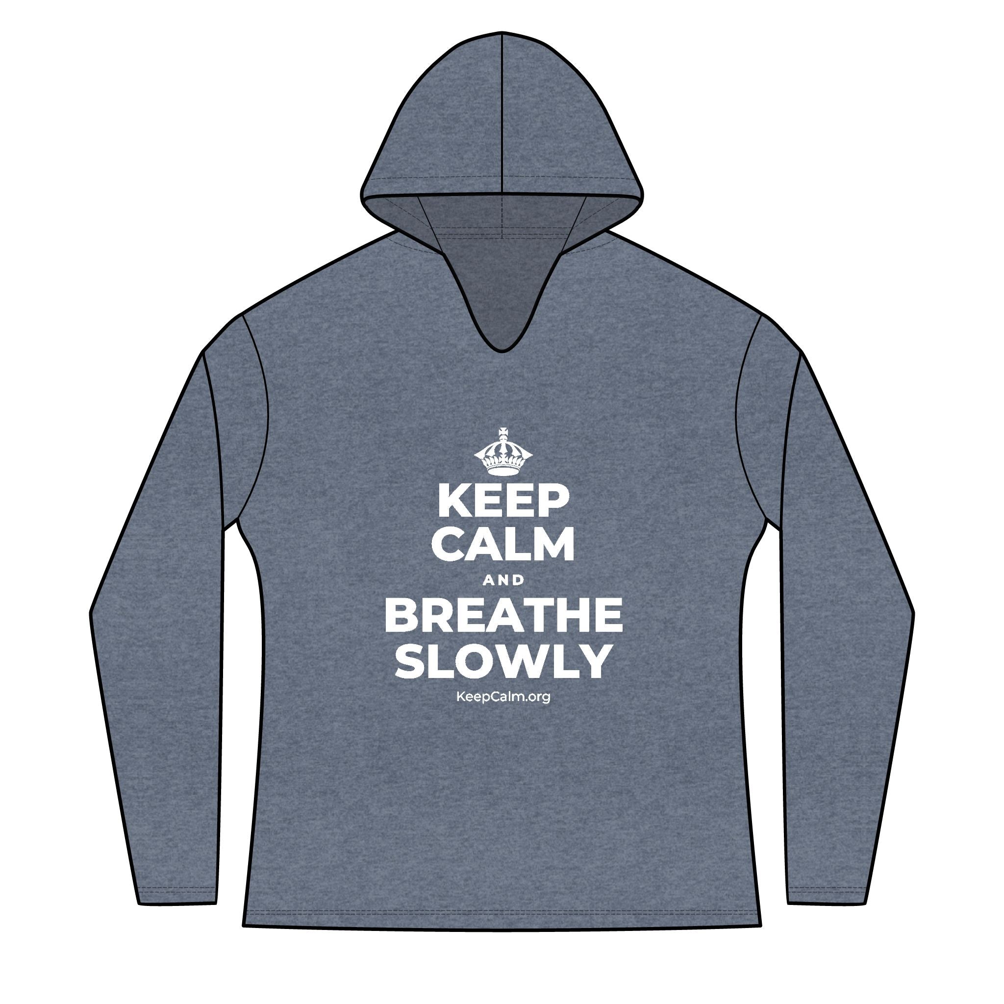 KEEP CALM AND BREATHE SLOWLY Women's Long Sleeve Hoodie