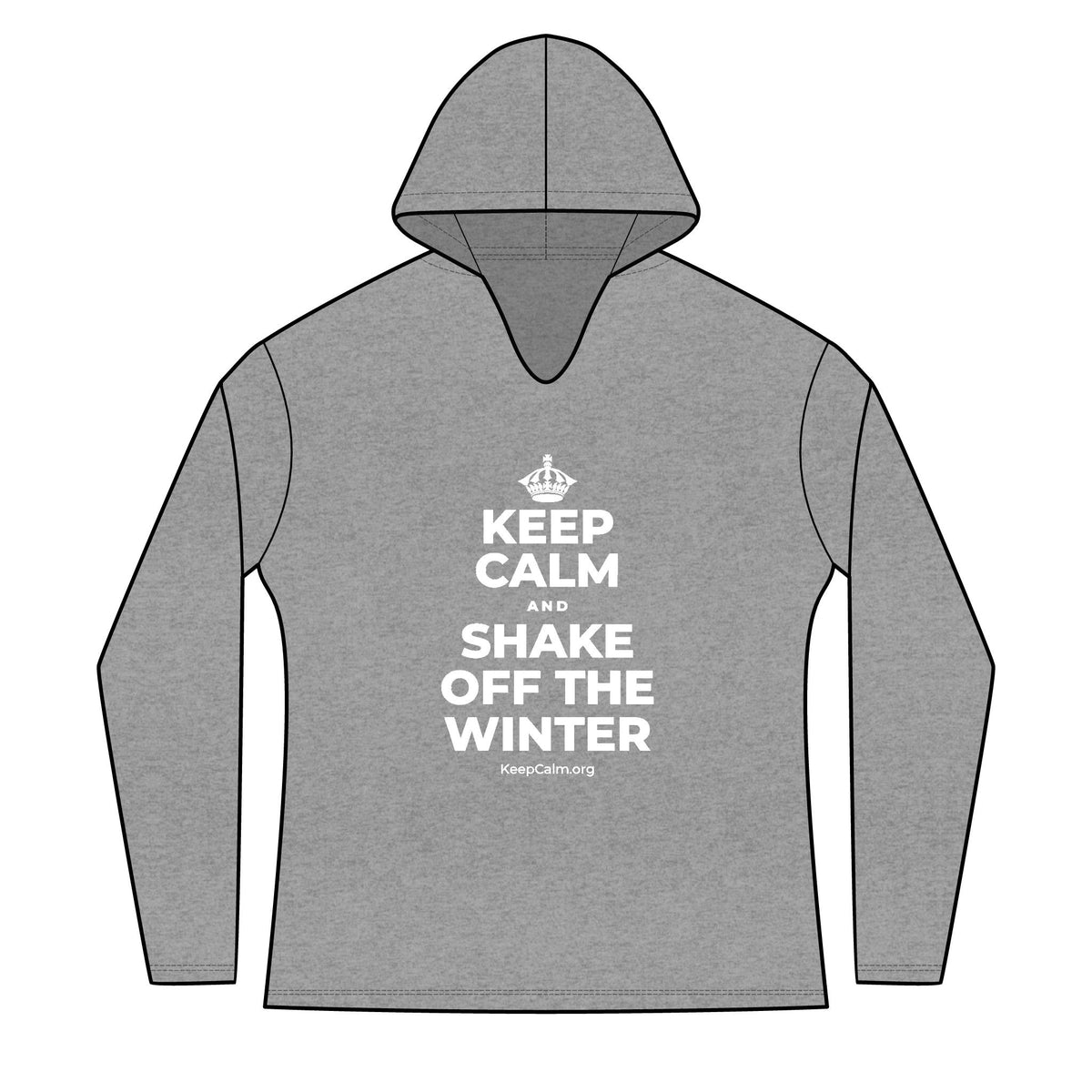 KEEP CALM AND SHAKE OFF THE WINTER Women's Long Sleeve Hoodie
