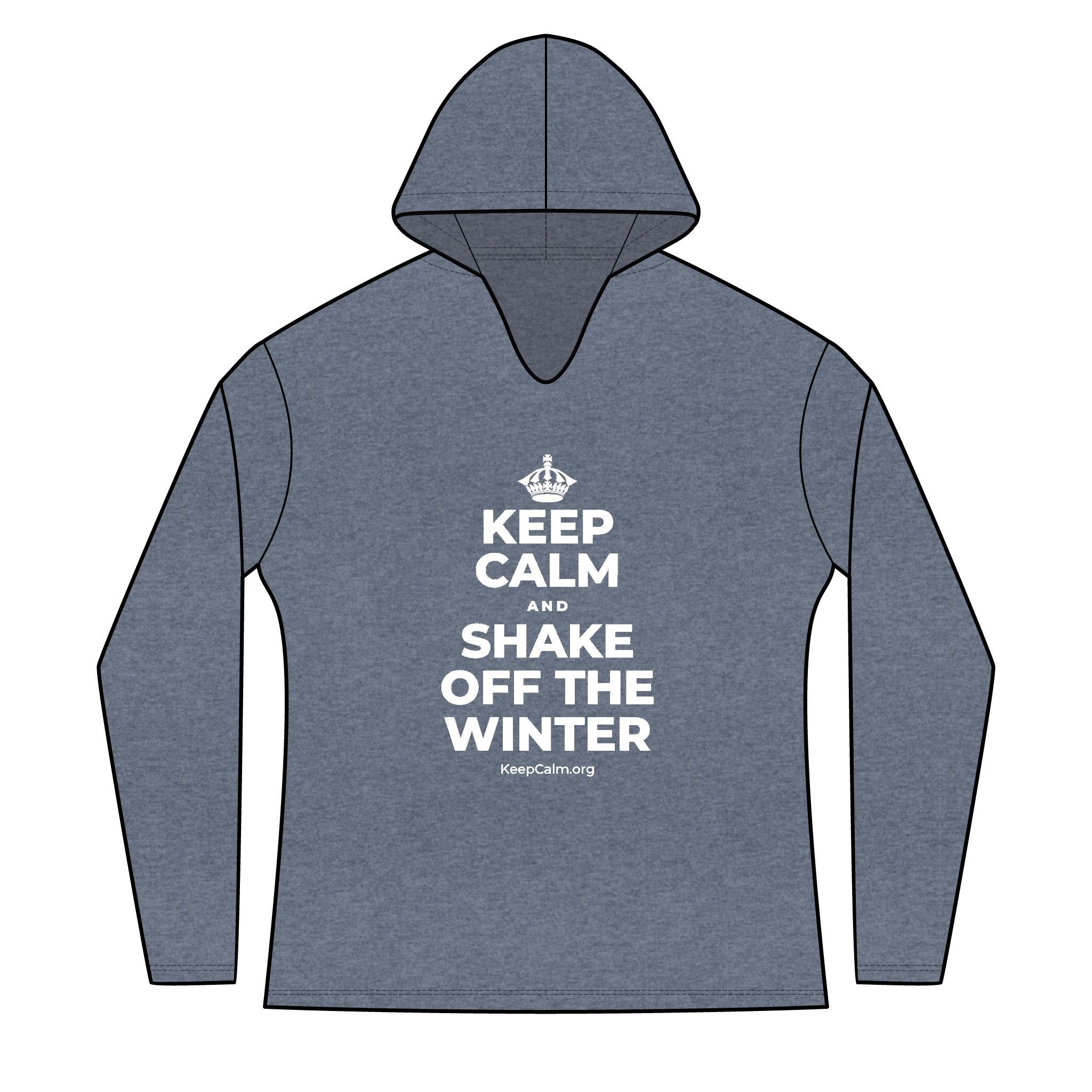 KEEP CALM AND SHAKE OFF THE WINTER Women's Long Sleeve Hoodie