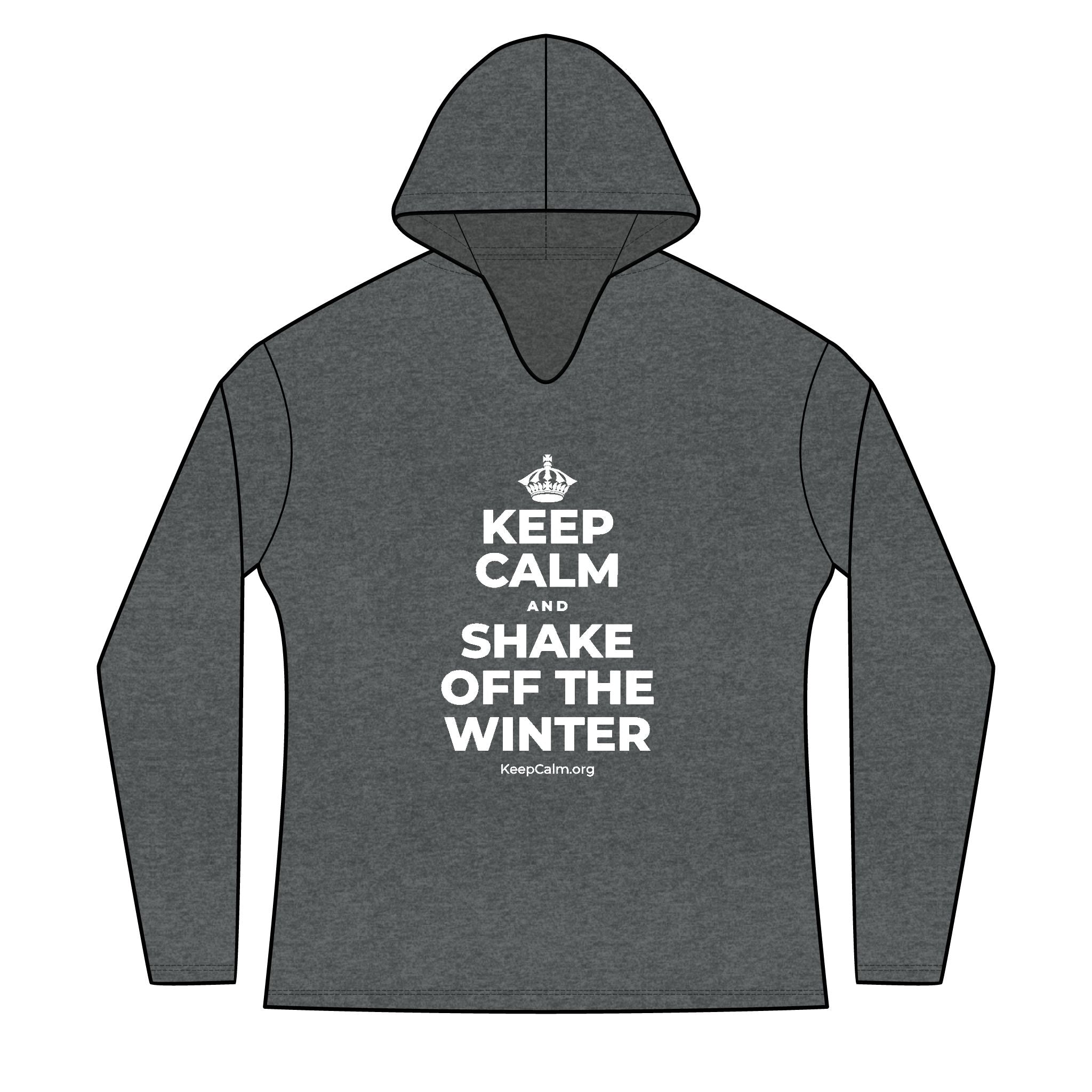 KEEP CALM AND SHAKE OFF THE WINTER Women's Long Sleeve Hoodie
