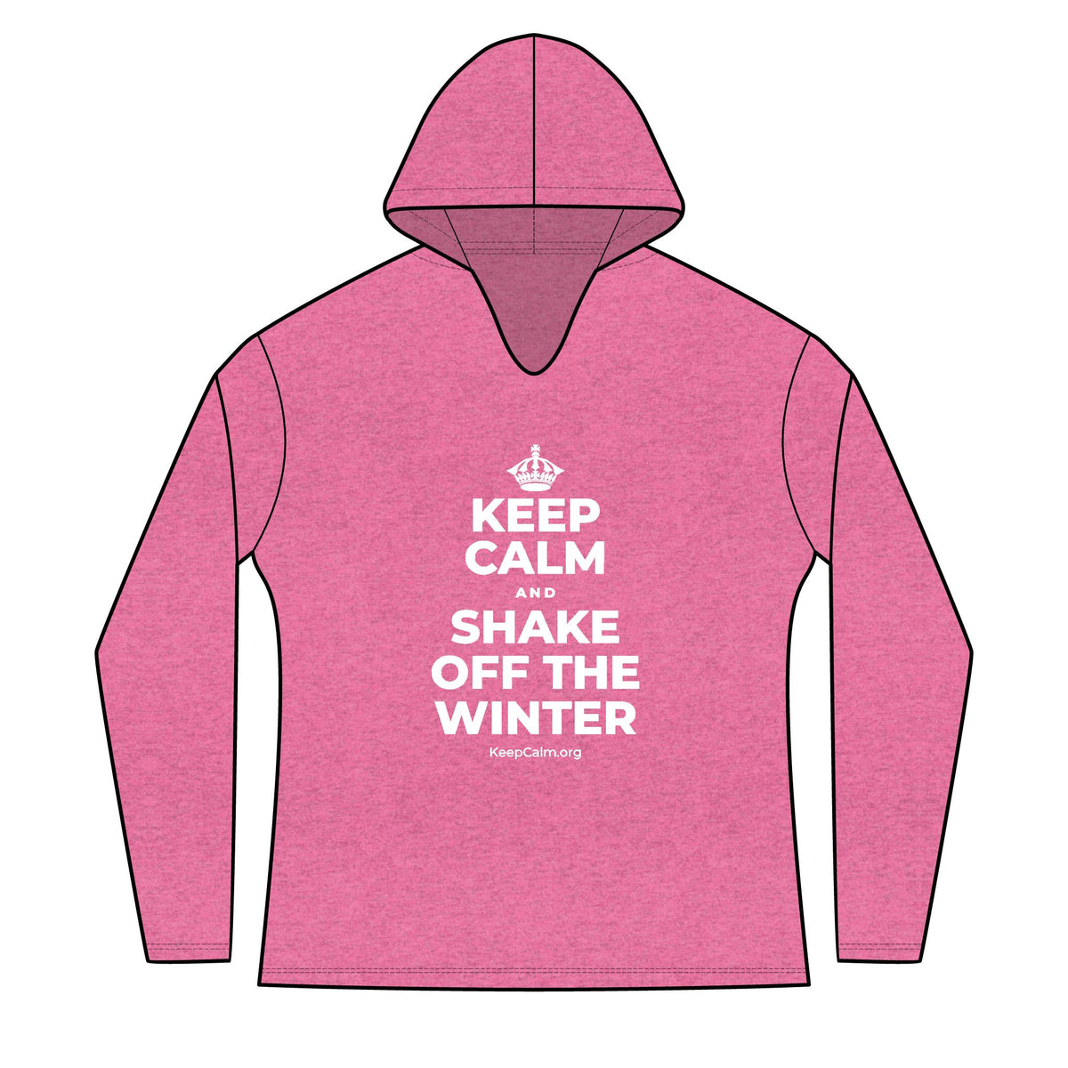 KEEP CALM AND SHAKE OFF THE WINTER Women's Long Sleeve Hoodie