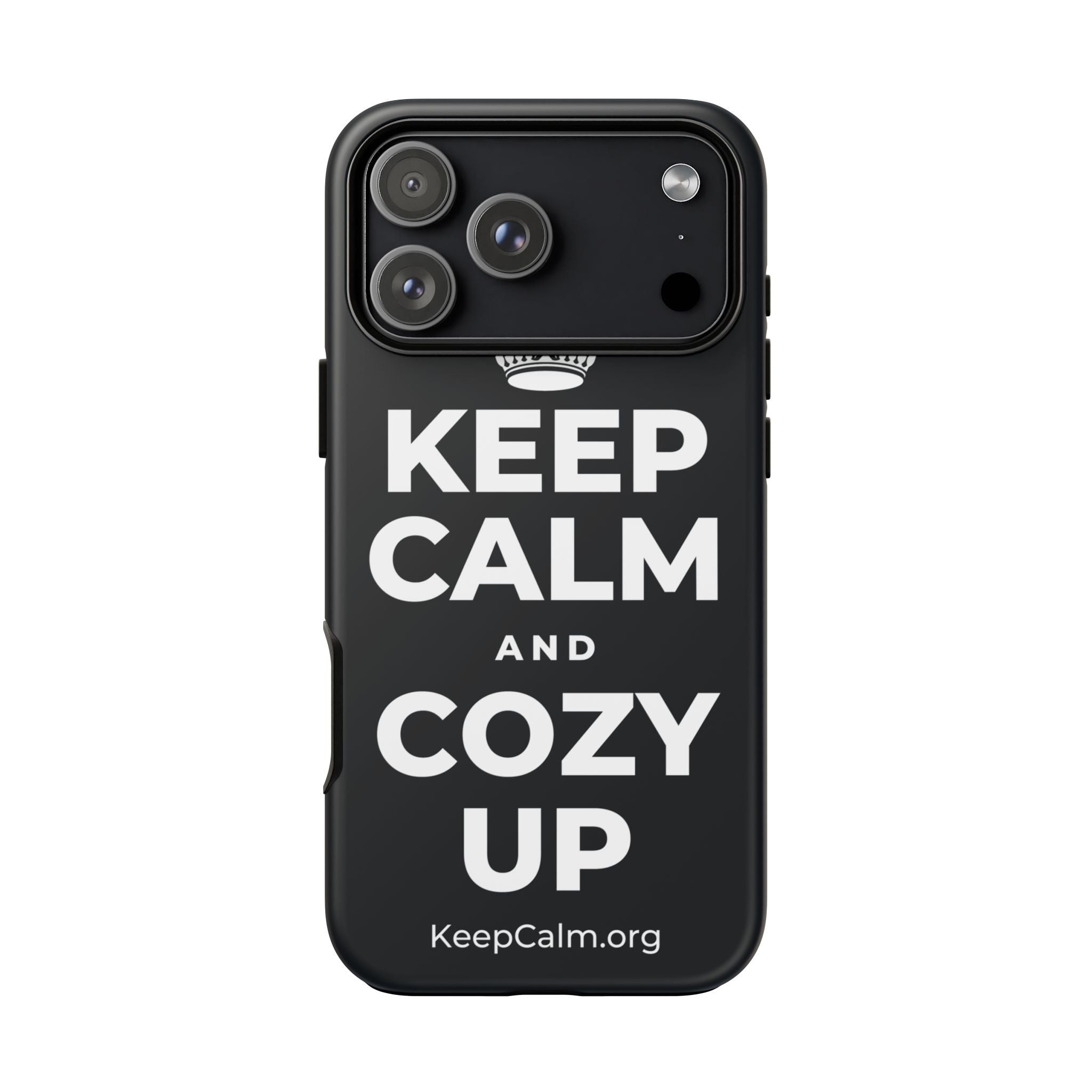 KEEP CALM AND COZY UP Phone Case (Dark)